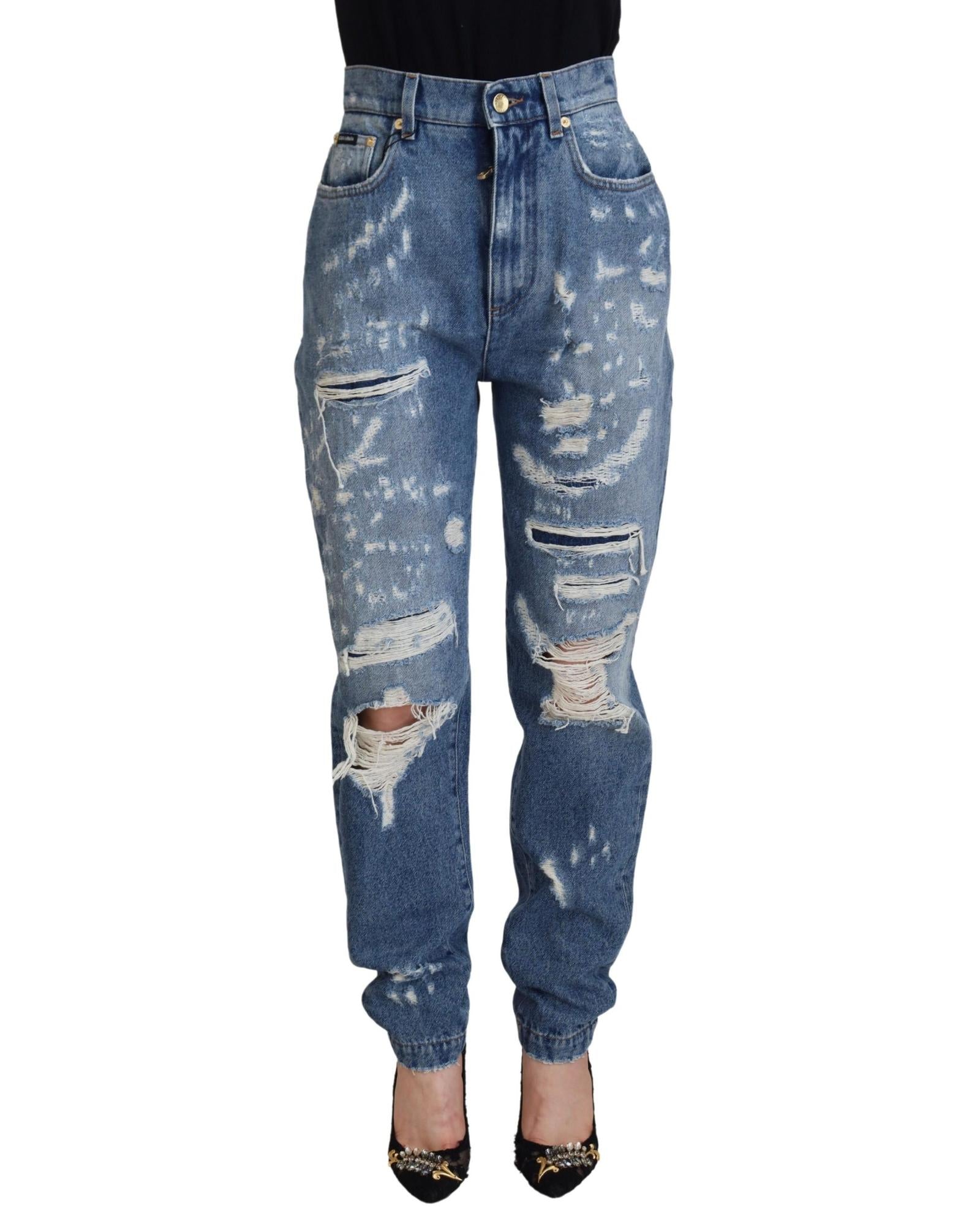 Dolce & Gabbana Washed  Tattered Denim Jeans3