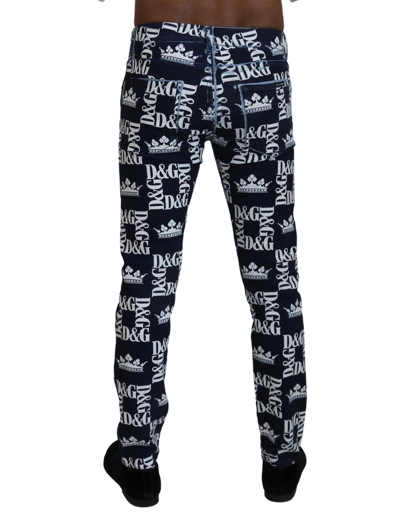 Dolce & Gabbana  Crown Print Jeans for Men