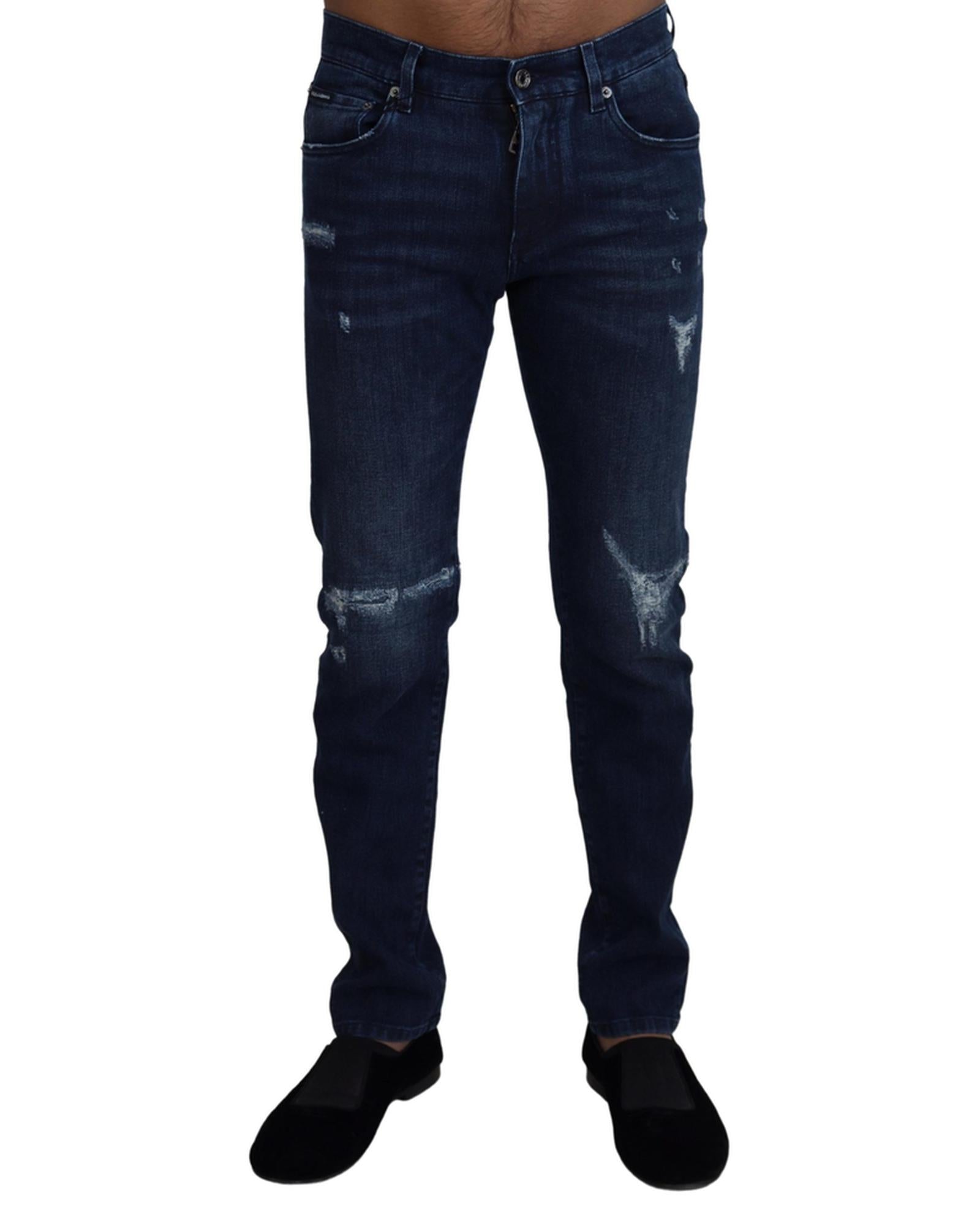 Dolce & Gabbana  Men's Distressed Slim Fit Jeans