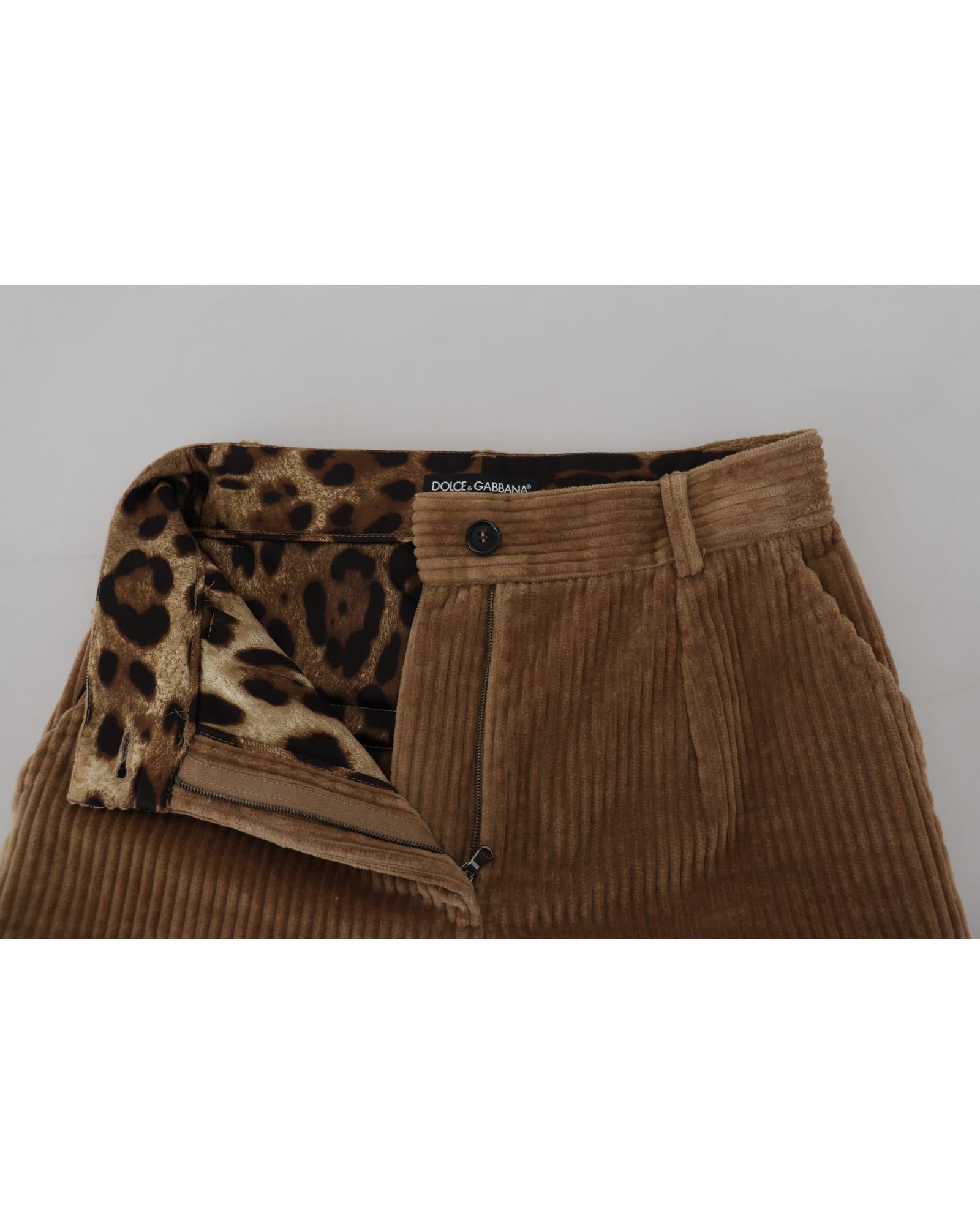 Dolce & Gabbana  Women's Brown Corduroy Pants