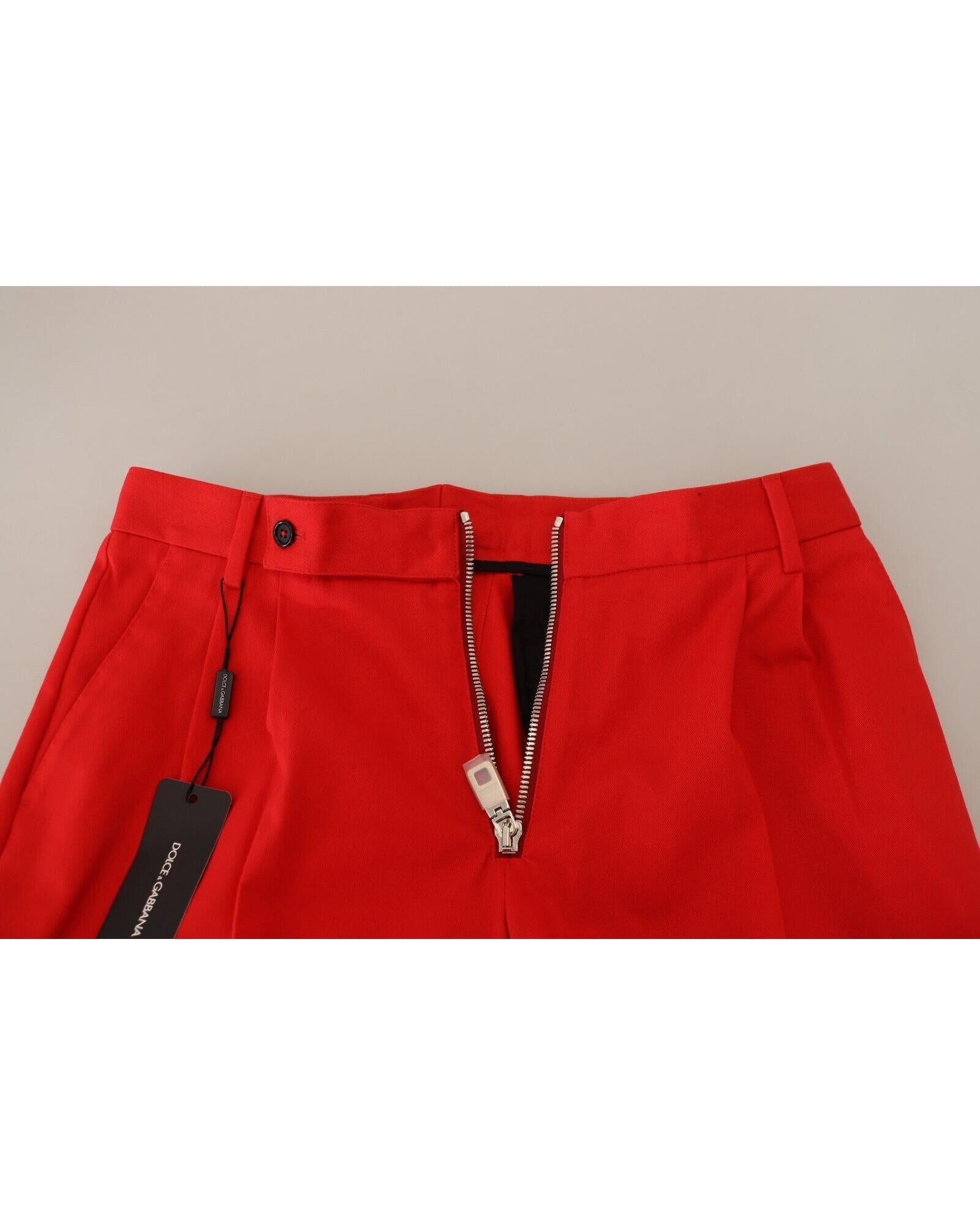 Dolce & Gabbana  Classic Fit Red Dress Pants