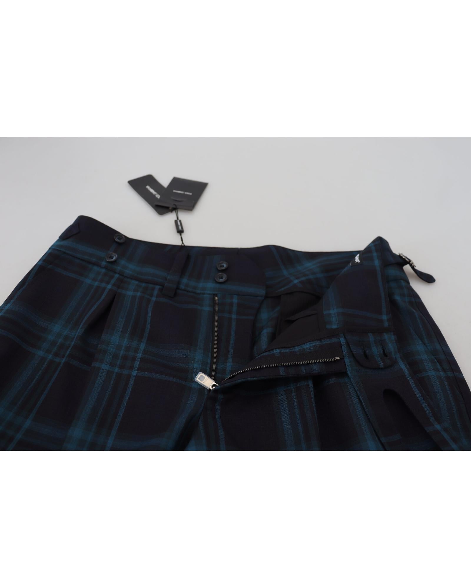 Dolce & Gabbana  Men's Classic Fit Tartan Plaid Dress Pants