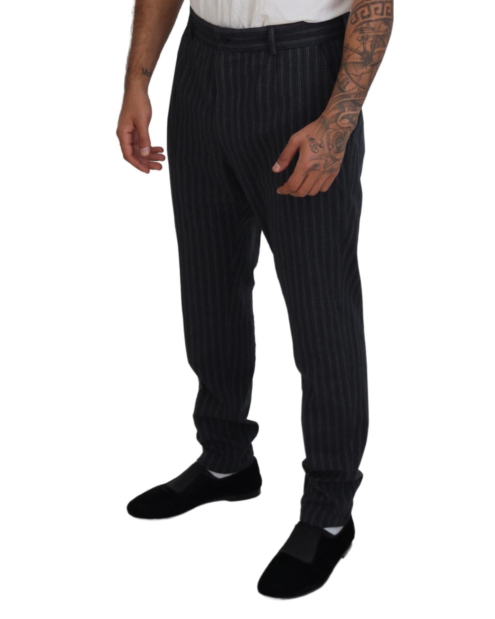 Dolce & Gabbana  Men's Striped Cotton Trousers