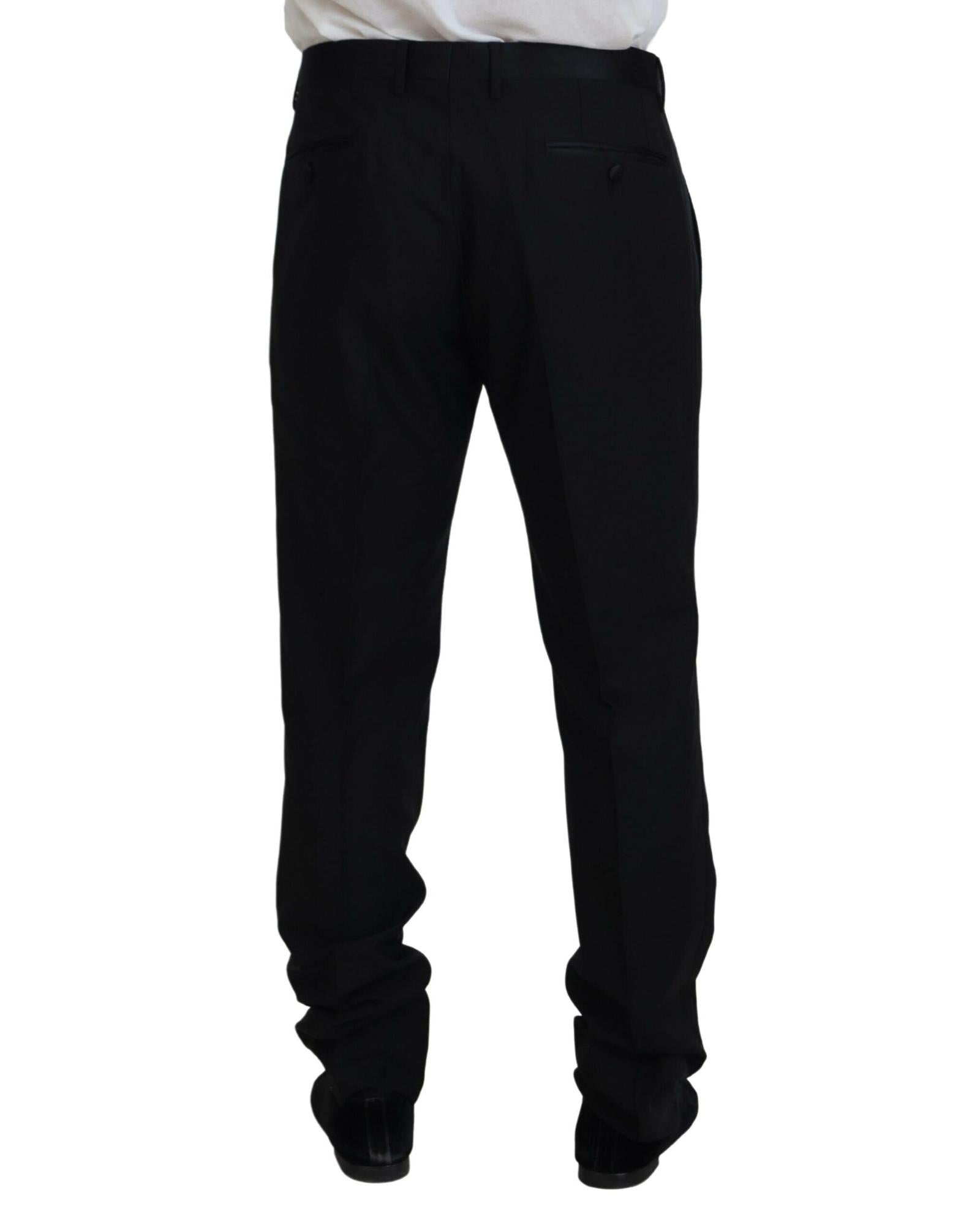 Dolce & Gabbana  Classic Fit Wool Trousers - Black