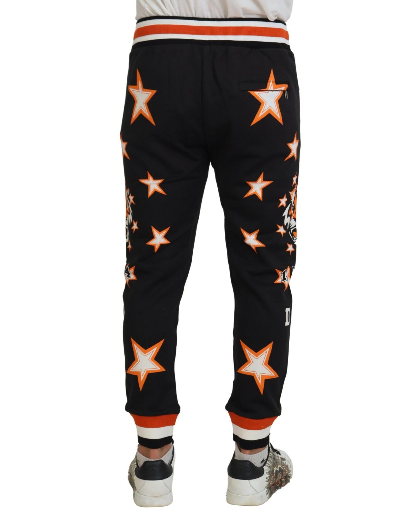 Dolce & Gabbana  Men's Star Print Joggers Black