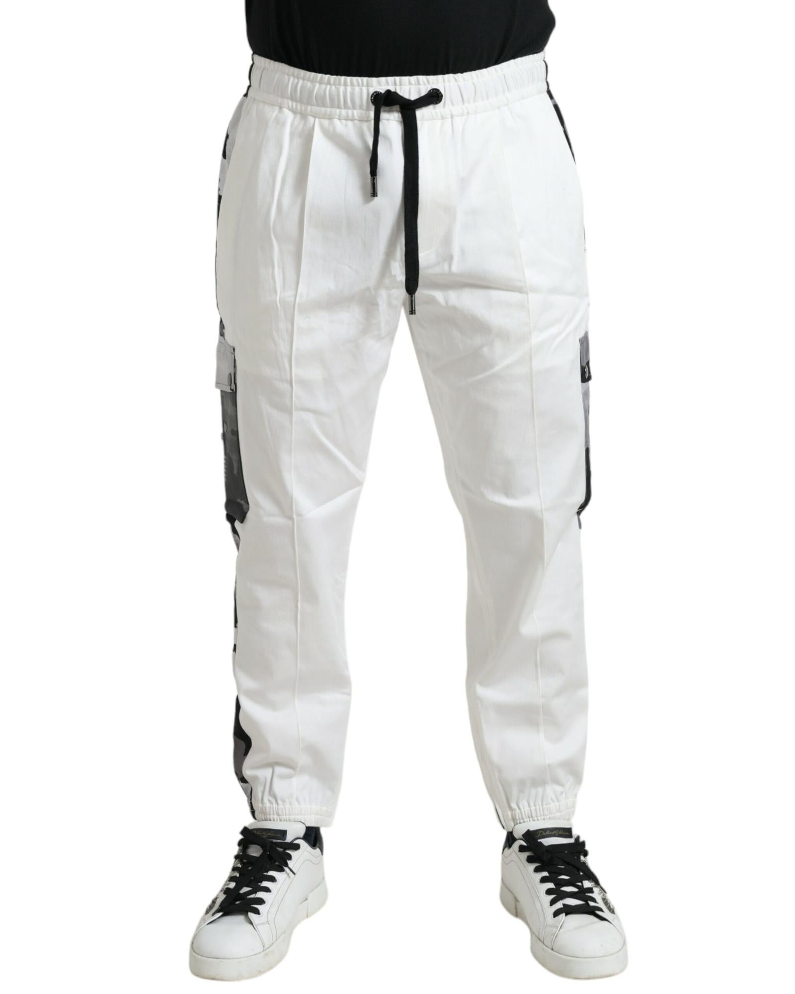 Dolce & Gabbana  Men's White Cargo Pants