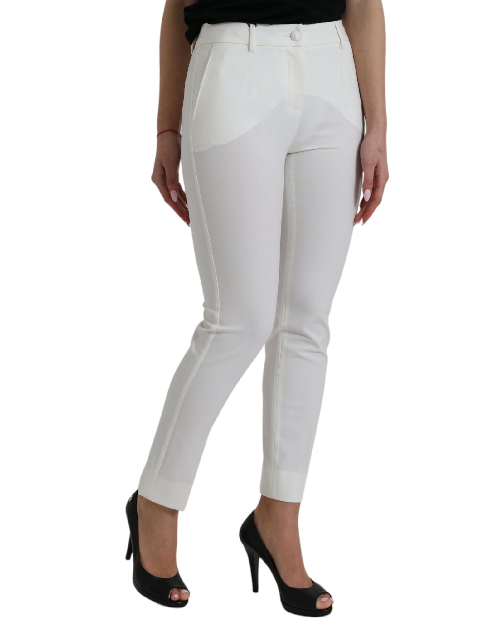 Dolce & Gabbana  Slim Fit Trousers in White