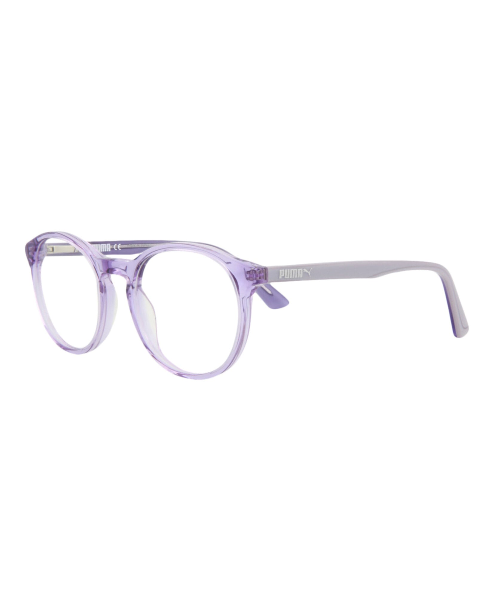 Puma Kids Unisex Round/Oval Violet Grey Transparent Fashion Designer Eyewear