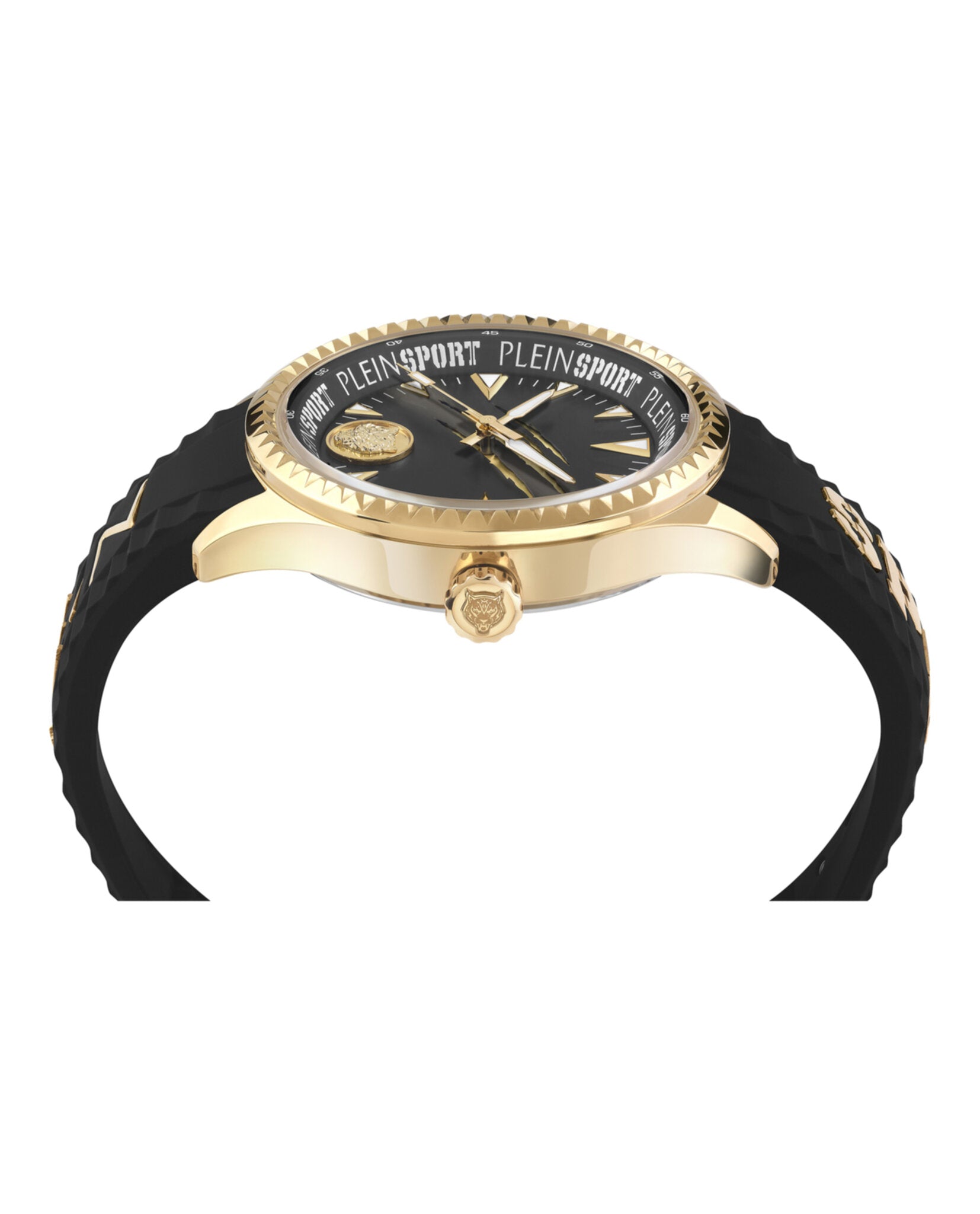 Plein Sport Mens  Gold 45mm Strap Fashion Watch