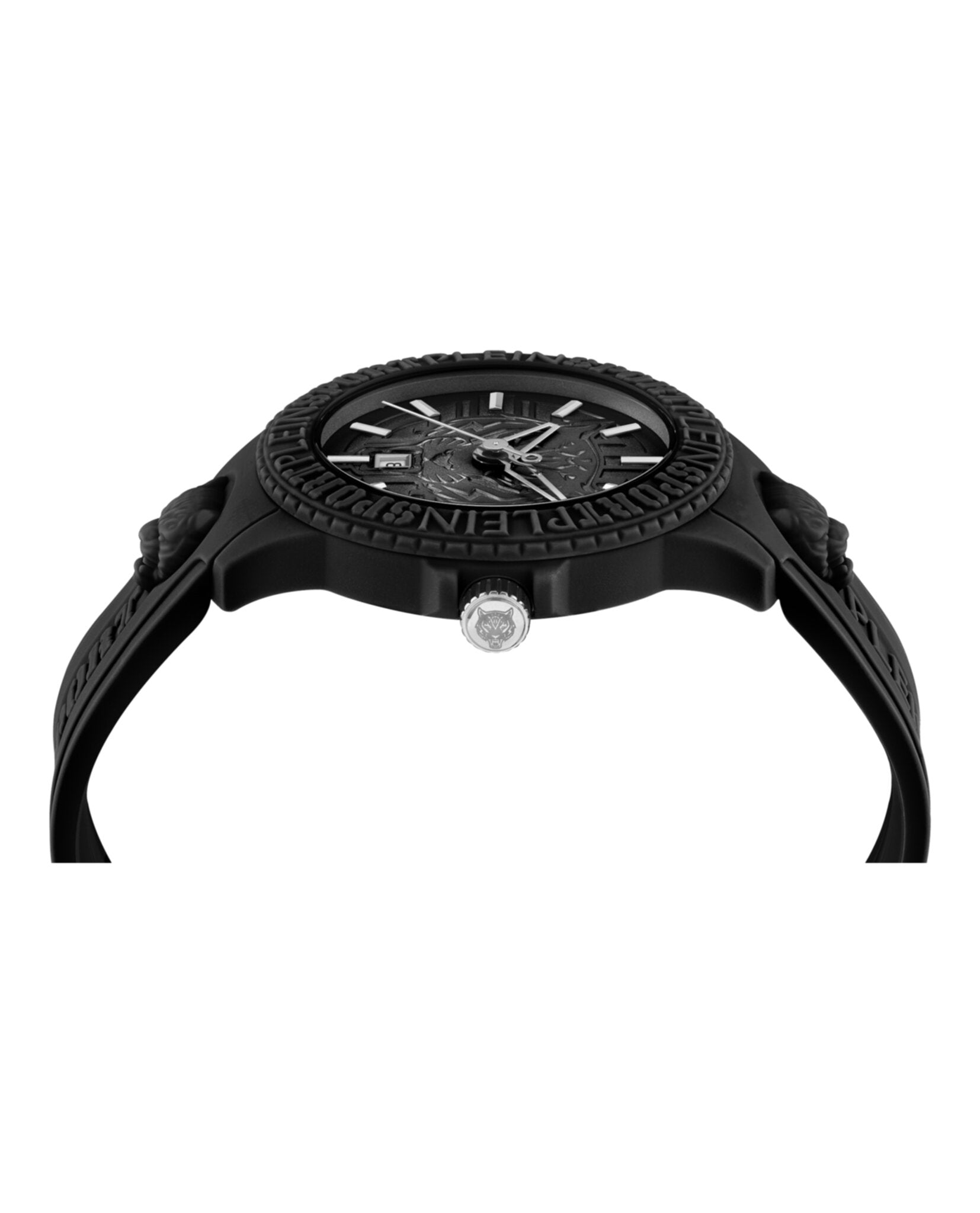 Plein Sport Mens Fearless Black 43mm Strap Fashion Watch