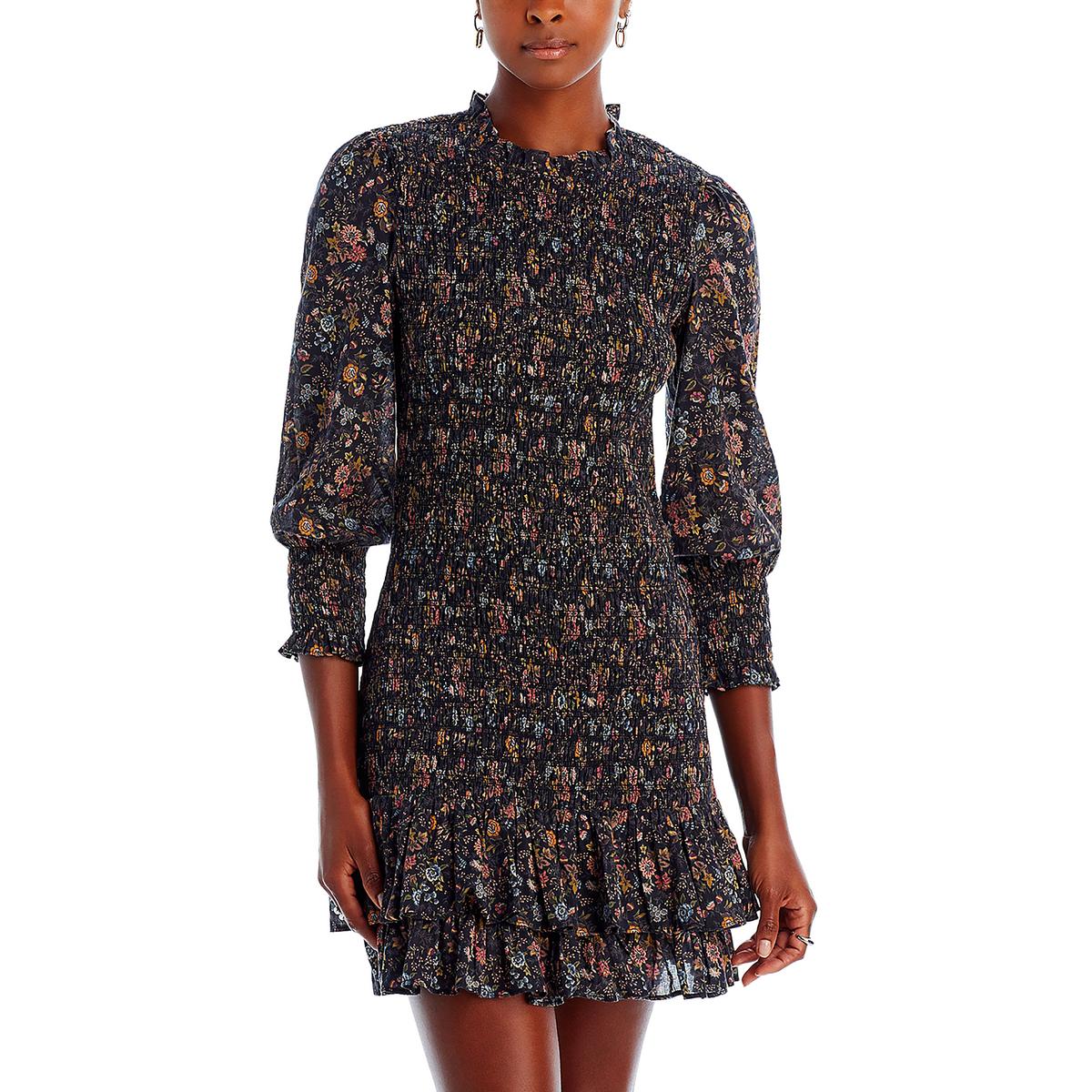 Farha Womens Floral Mini Sheath Dress