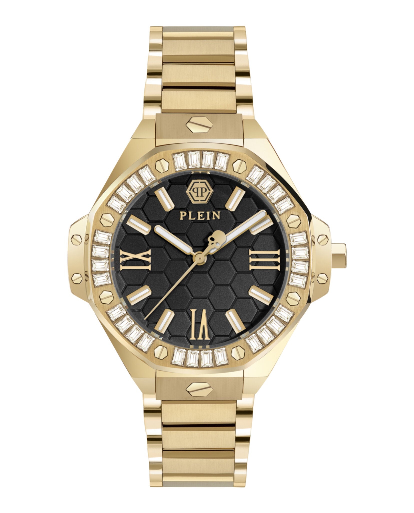 Philipp Plein Womens  Gold 39mm Bracelet Fashion Watch