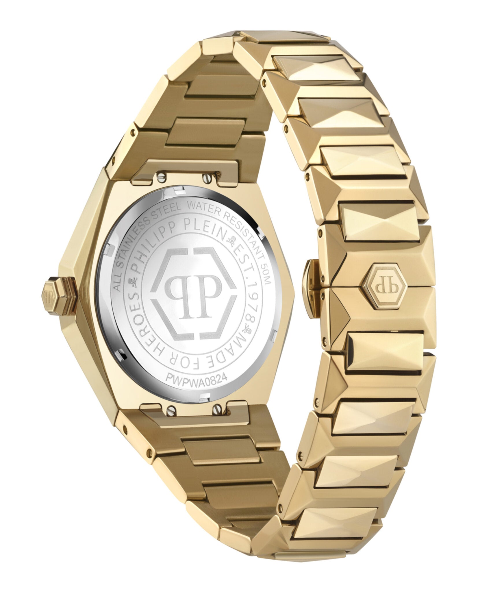 Philipp Plein Mens  Gold 45mm Bracelet Fashion Watch