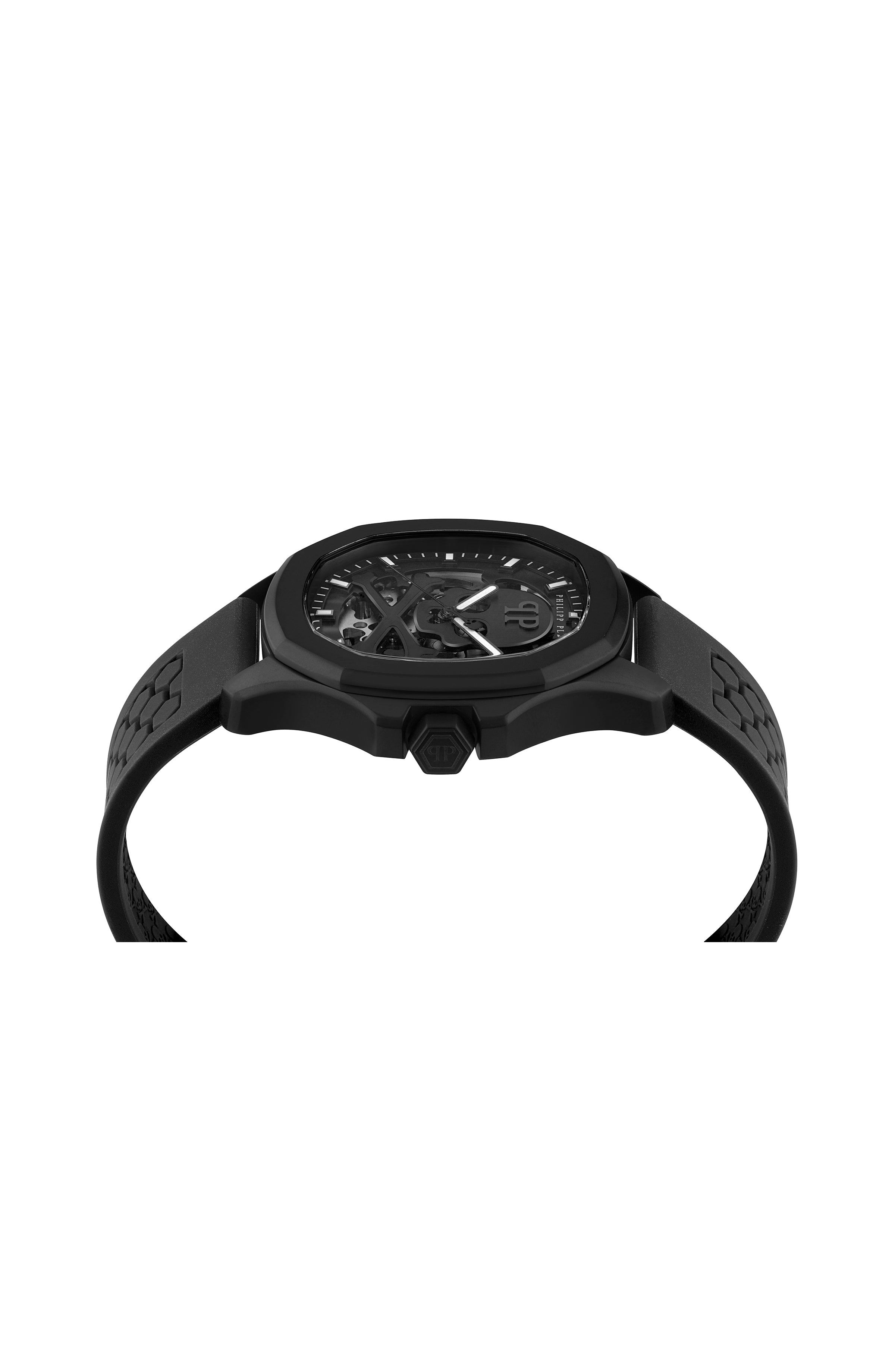 Philipp Plein Mens  IP Black 42mm Strap Fashion Watch