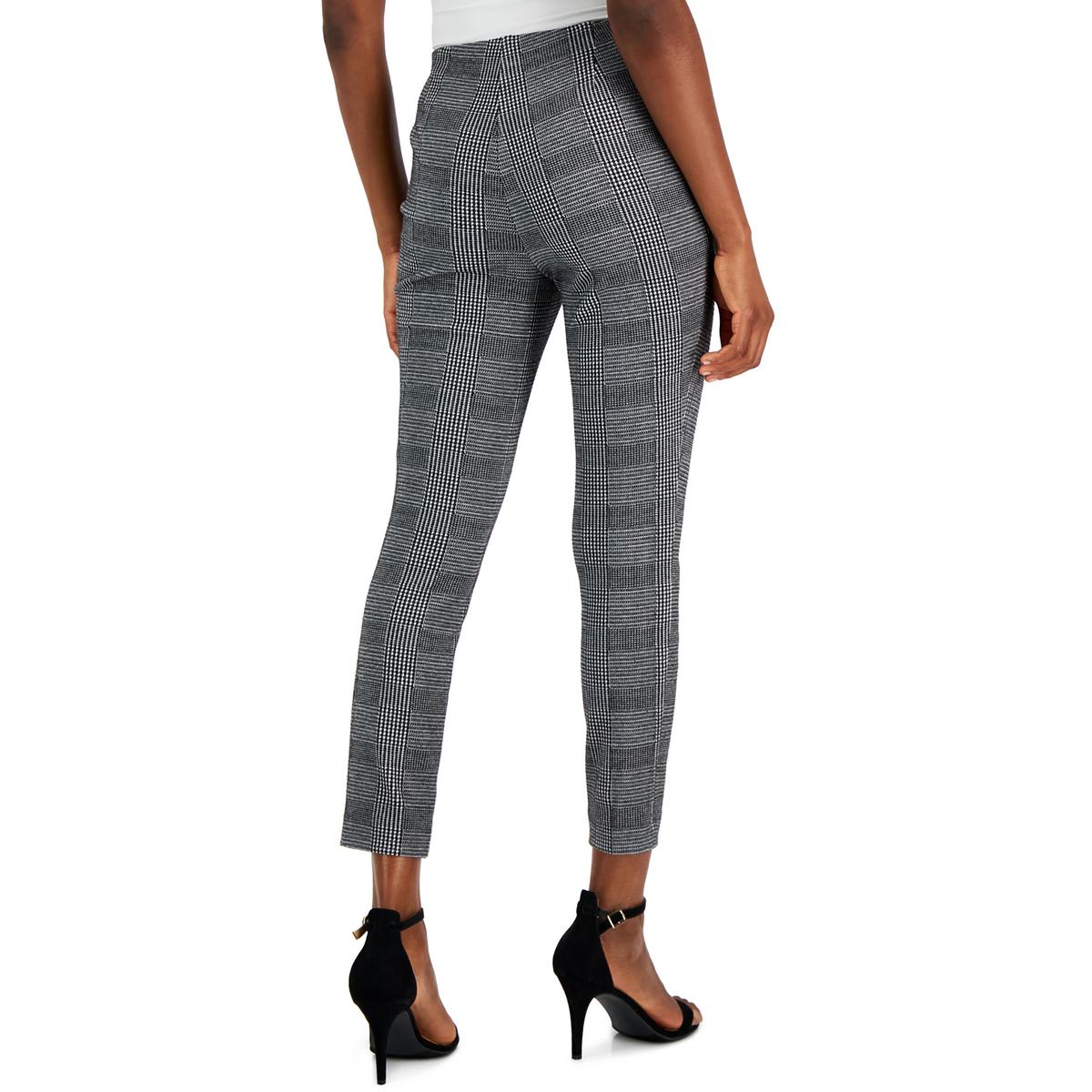 Petites Womens Printed Slim Fit Ankle Pants2