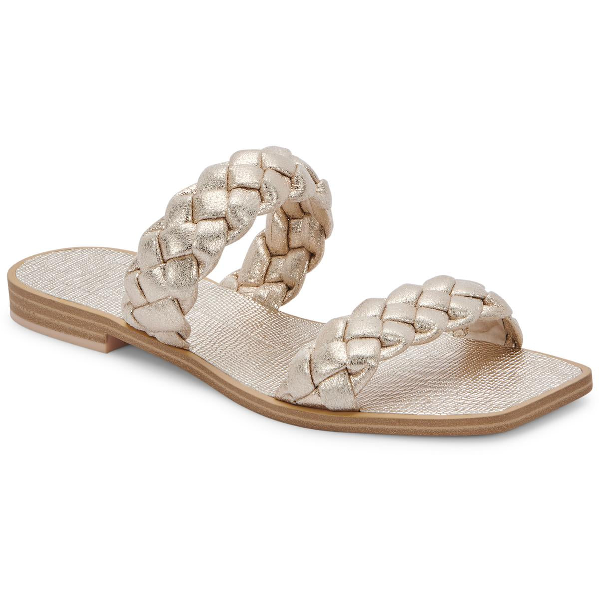 Indy Womens Faux Leather Slides Slide Sandals