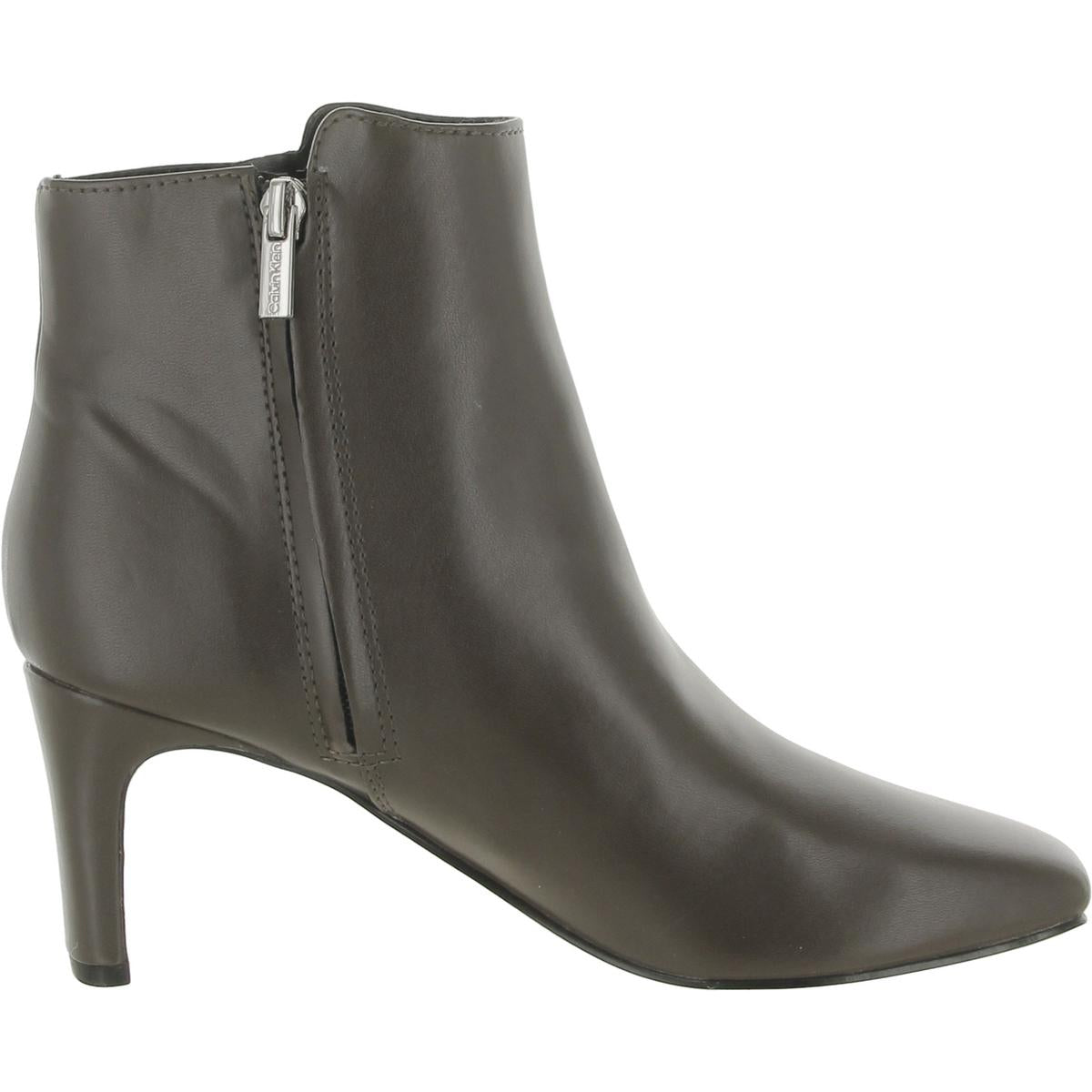 KCCOLI2 Womens Square Toe Faux Leather Ankle Boots