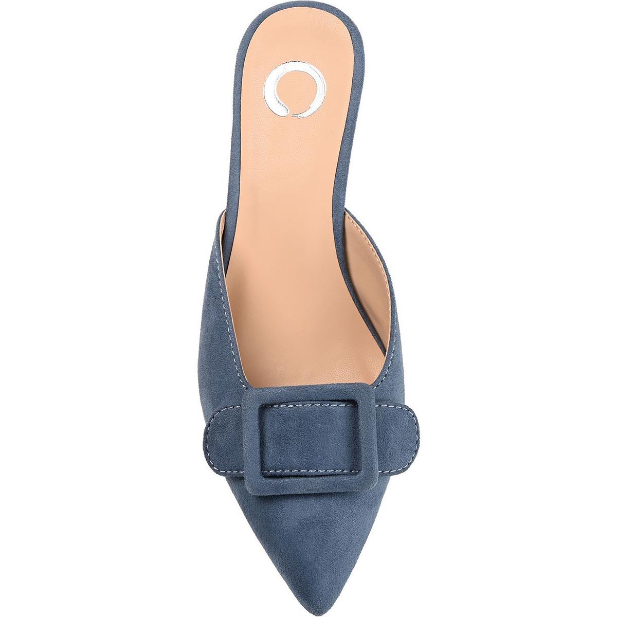 Vianna Womens Faux Suede Kitten Mules