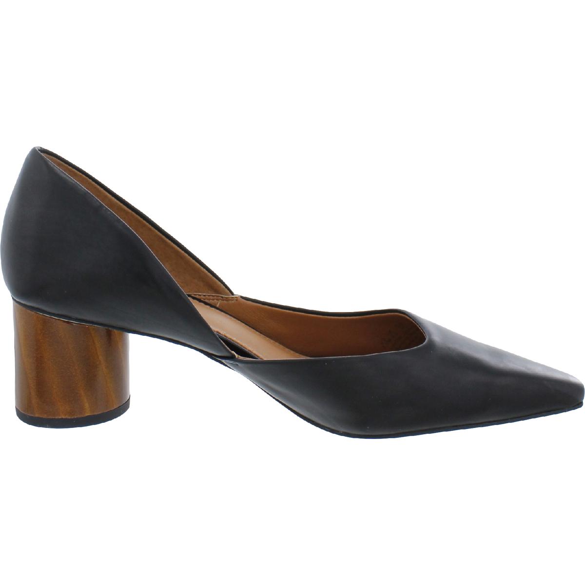 Rita Womens Leather Padded Insole D'Orsay Heels