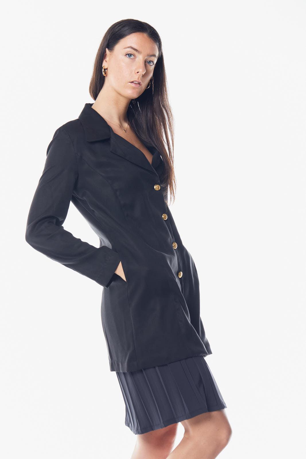 The Grace Long Blazer Dress in Black1