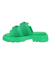 Bottega Veneta Flash Sandals in Green Lambskin2