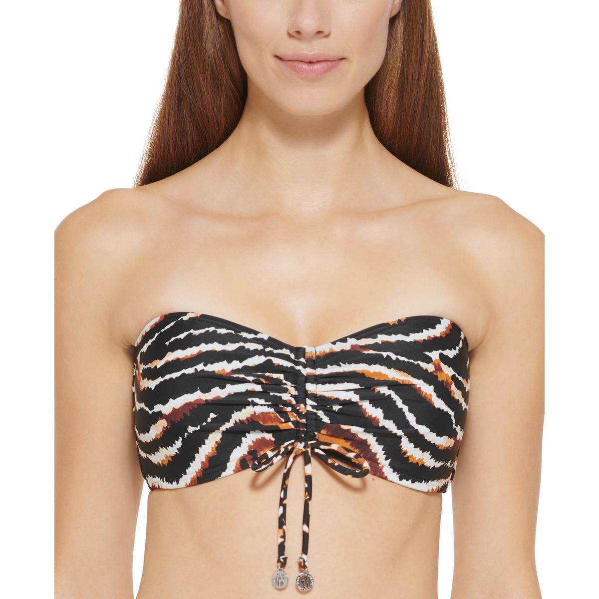 Womens Bandeau Animal Print Bikini Swim top