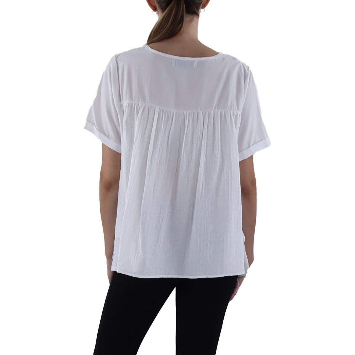 Womens Ruffled Asymmetric Blouse