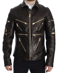 Dolce & Gabbana Lambskin Leather Zipper Jacket3