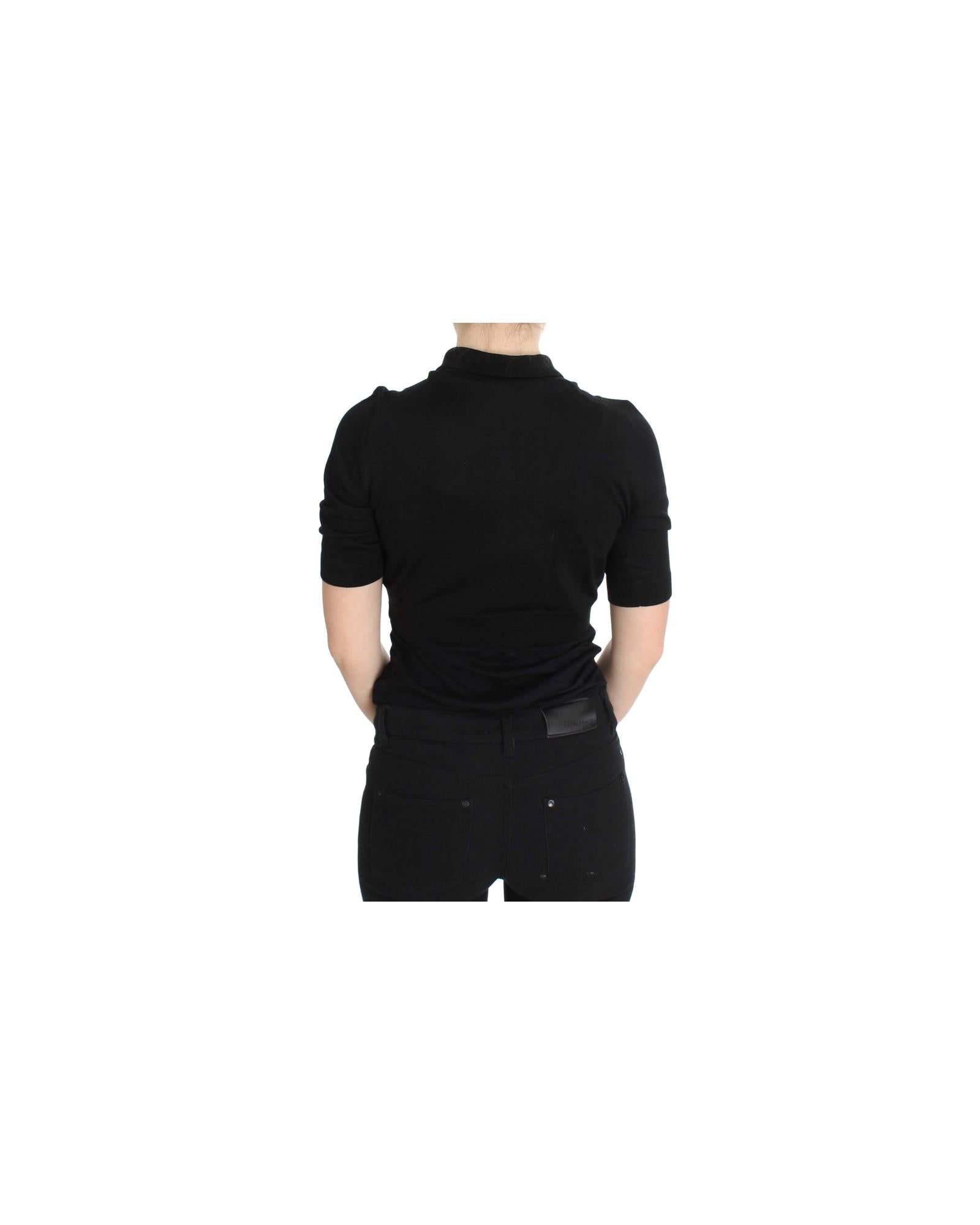 Dolce & Gabbana  Mimosa Embroidery Polo Shirt - Black