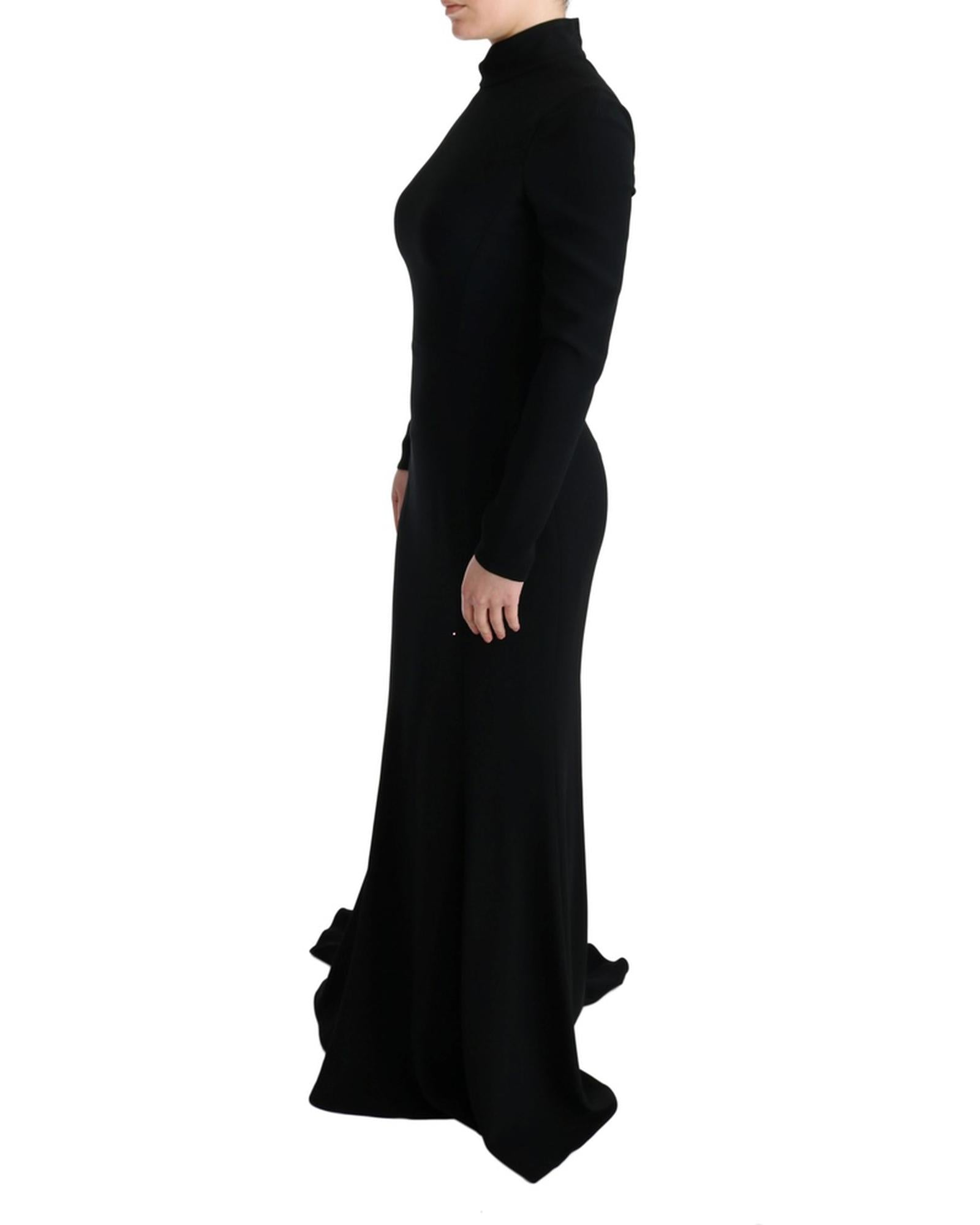 Dolce & Gabbana  Black Long Sleeve Jersey Dress