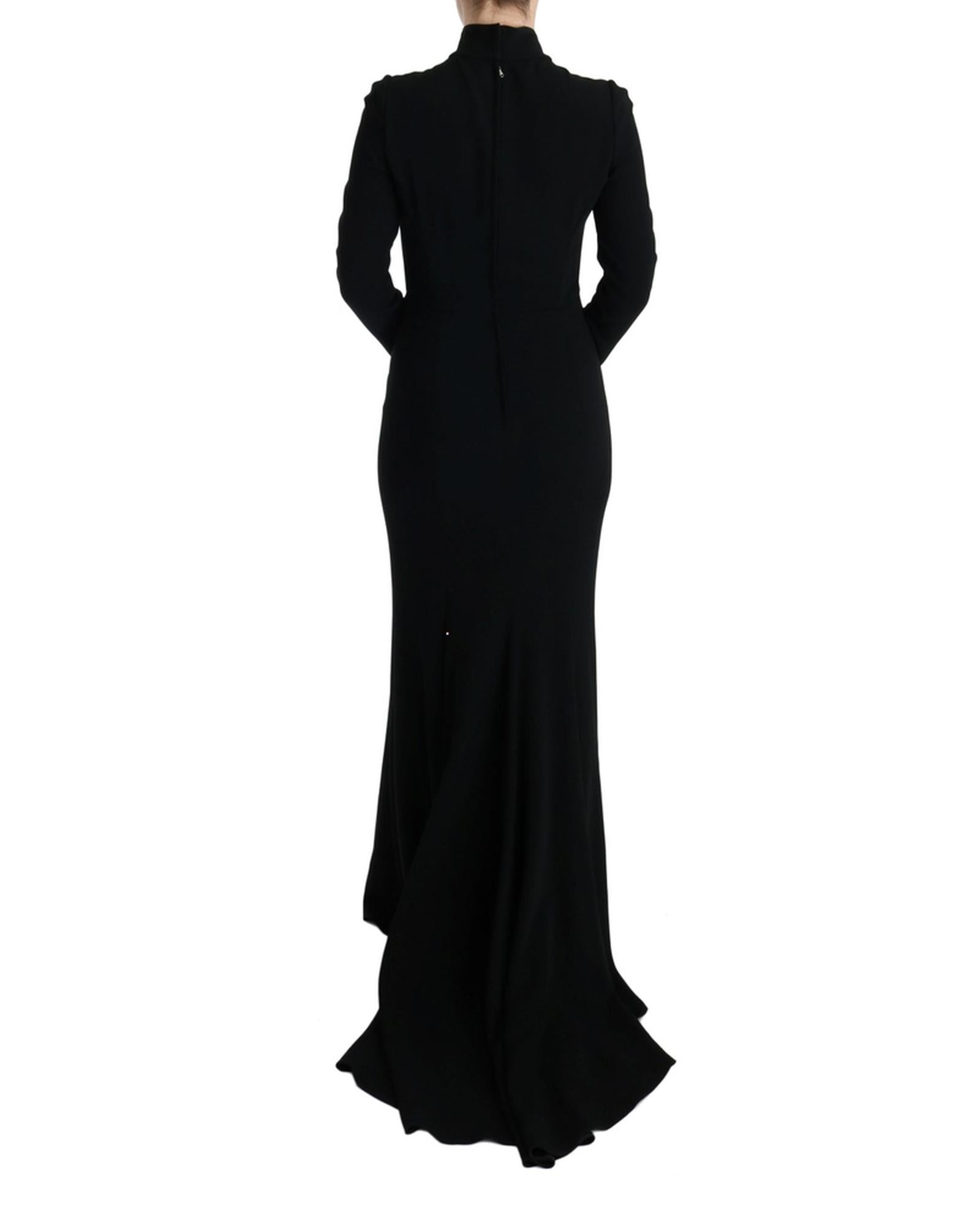 Dolce & Gabbana  Black Long Sleeve Jersey Dress