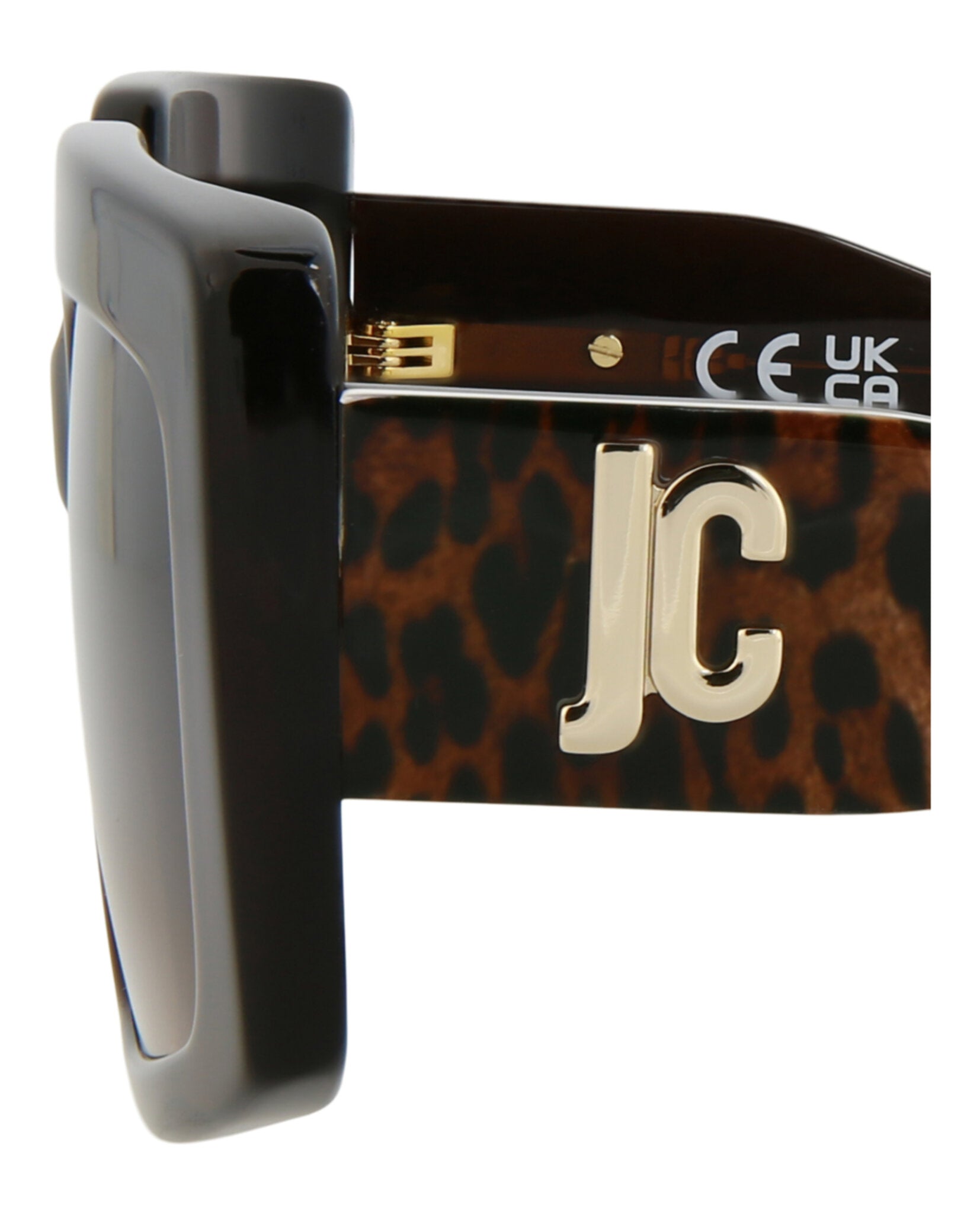 Just Cavalli Womens Square/Rectangle Shiny Transp.Brown Fashion Designer Eyewear