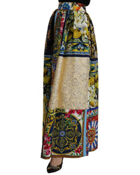 Dolce & Gabbana  Women's Multicolor Silk Patchwork Maxi Skirt11