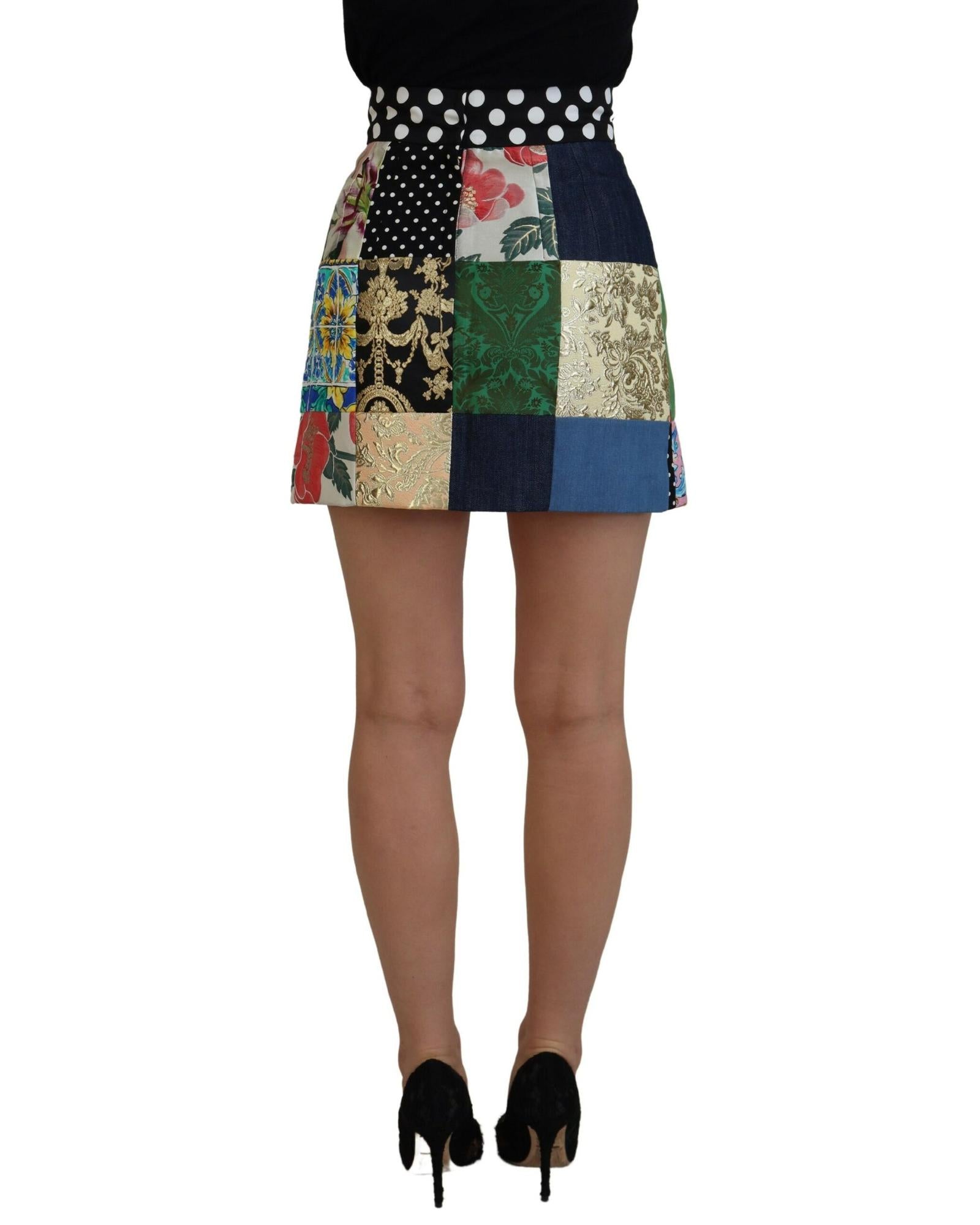 Dolce & Gabbana  Women's Patchwork Mini Skirt