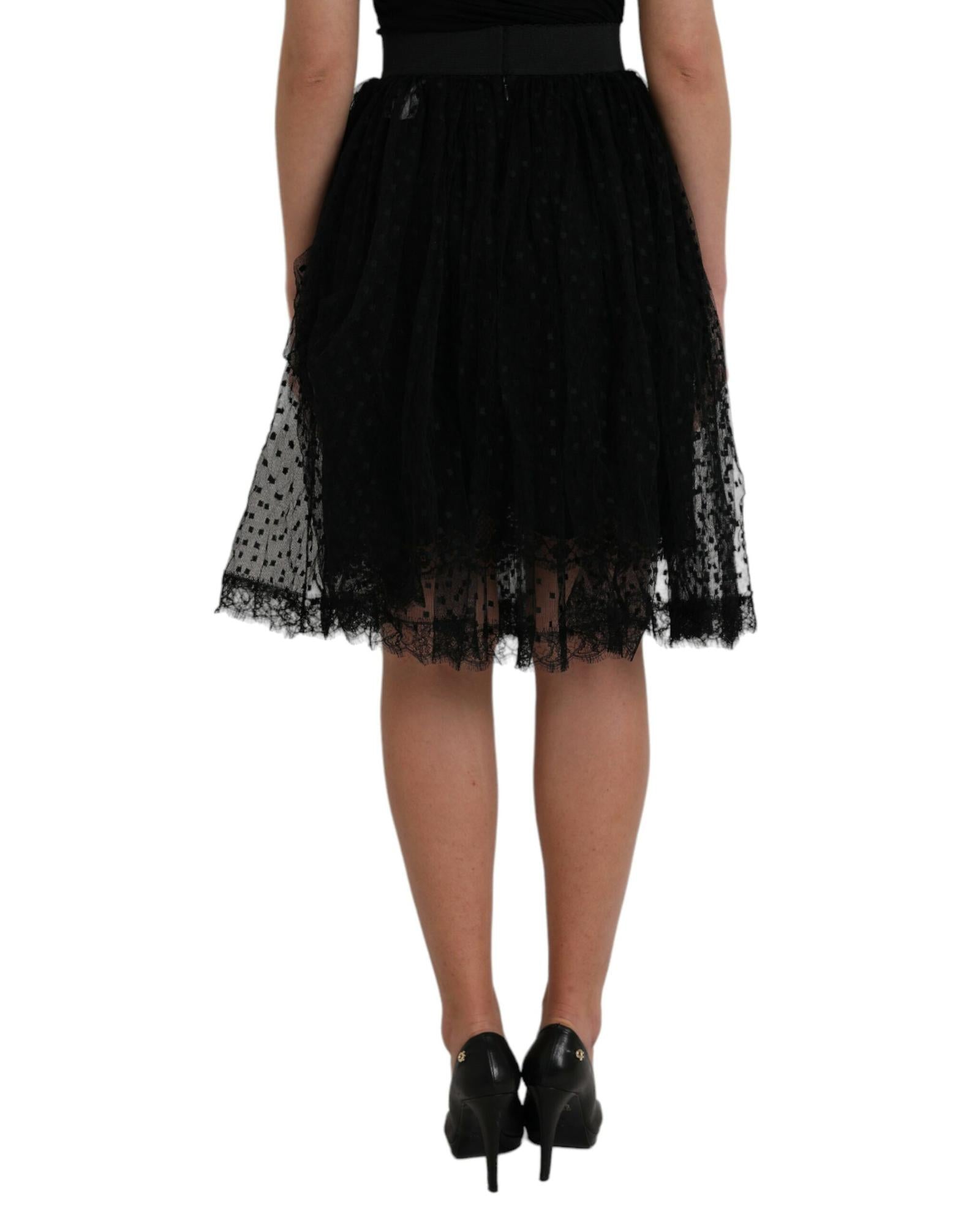 Dolce & Gabbana  Black Spot Tulle Skirt