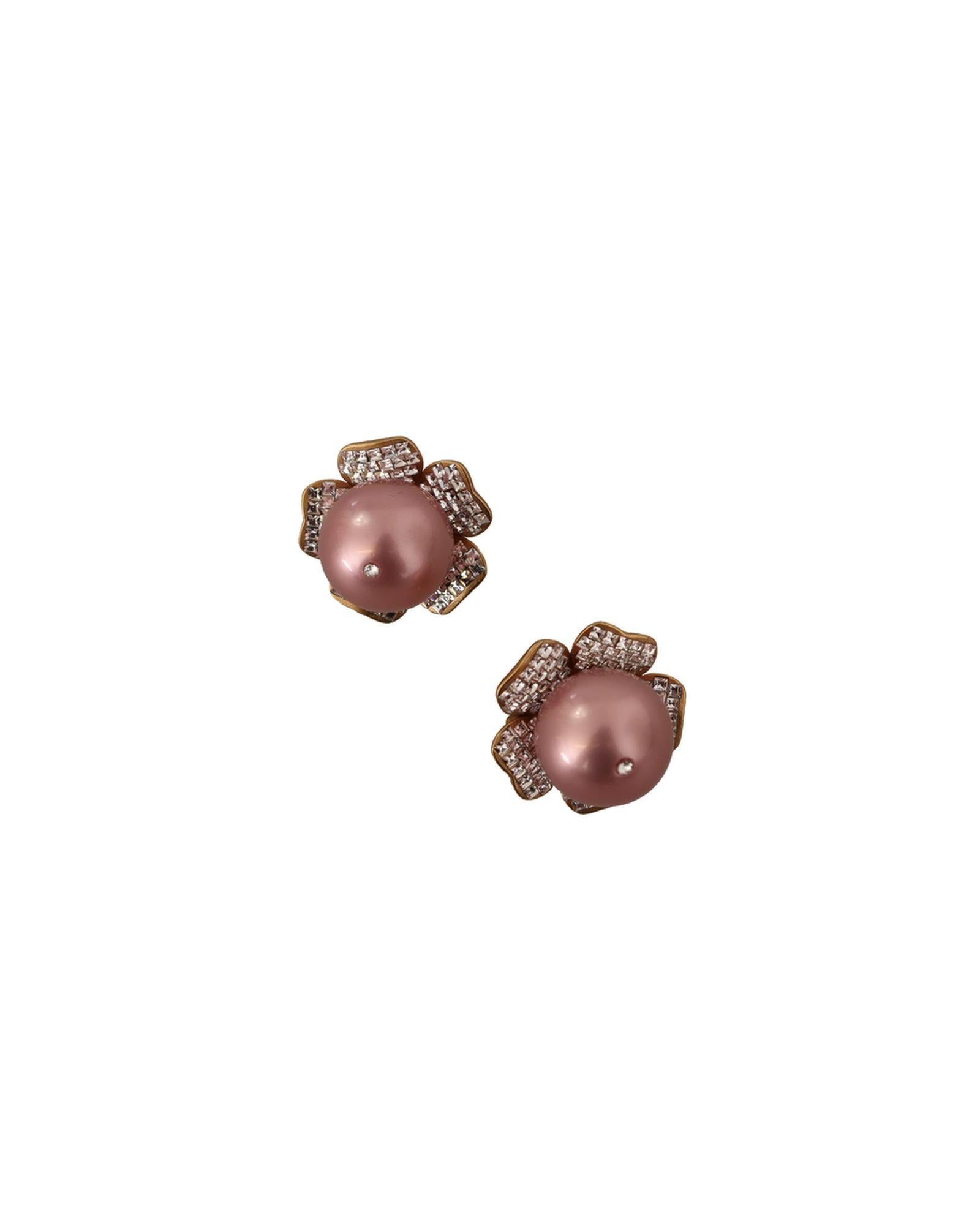 Dolce & Gabbana  Rose Pearl Earrings