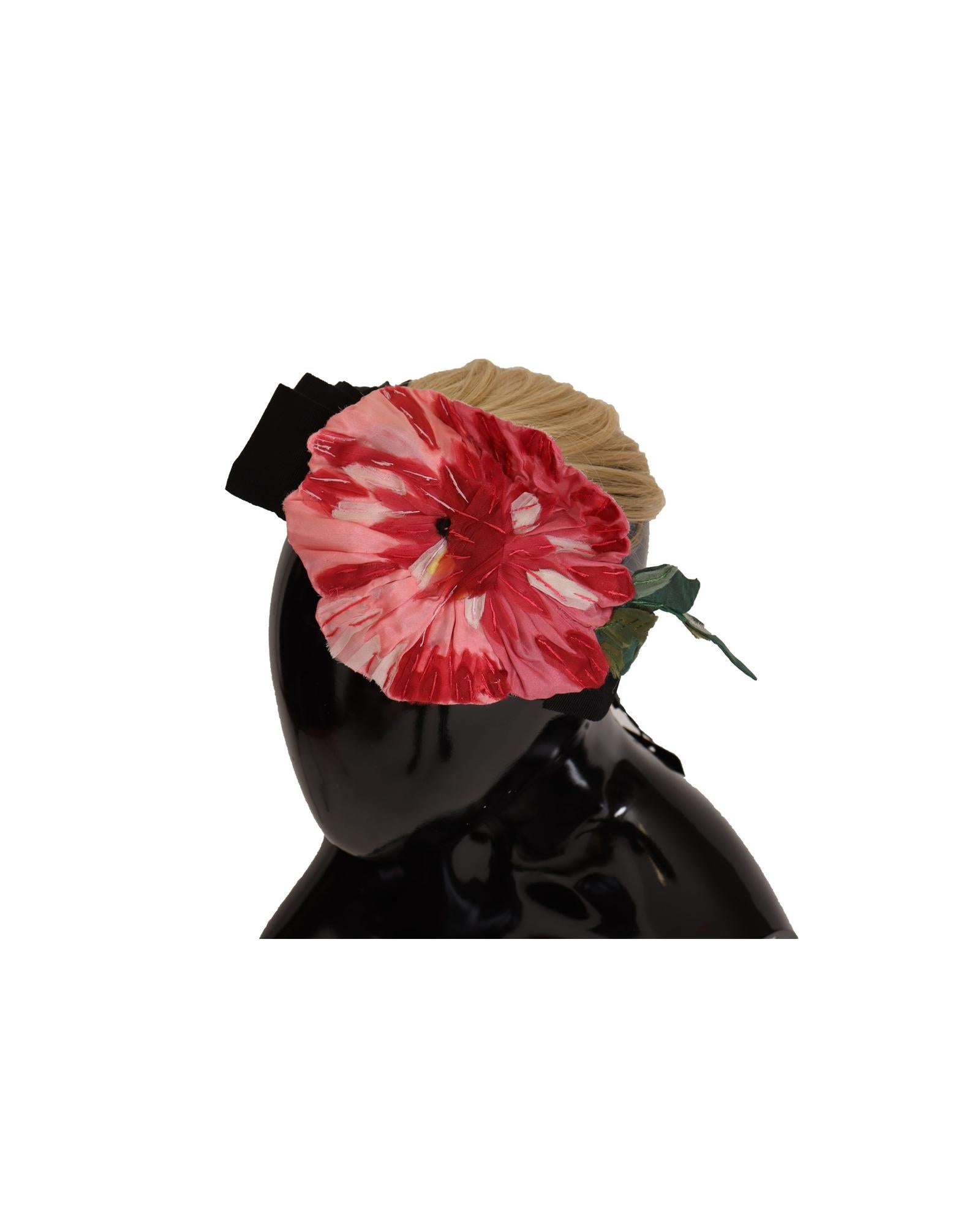 Dolce & Gabbana  Women's Pink Silk Flower Hair Accessory