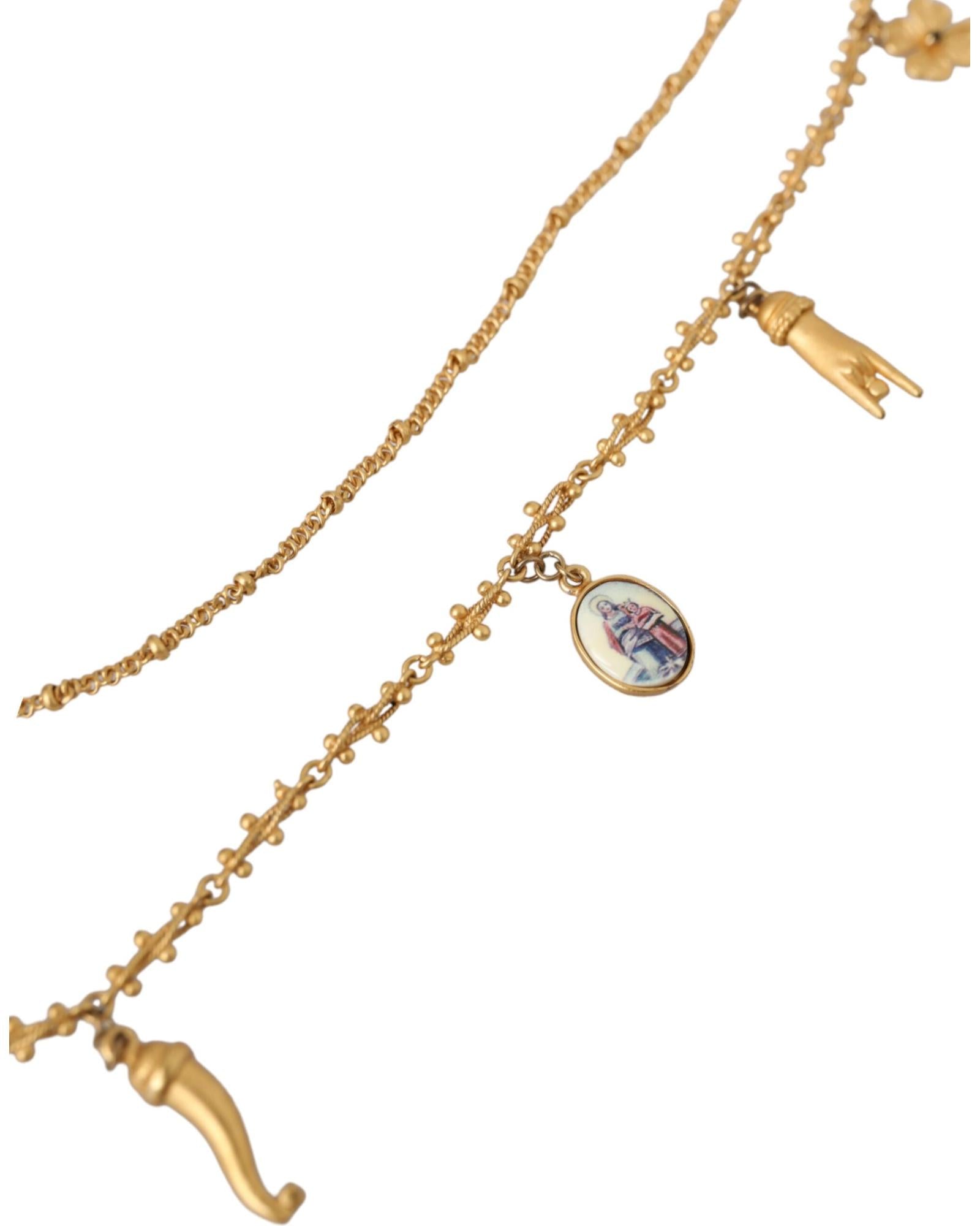 Dolce & Gabbana  Multi-Charm Necklace in Gold