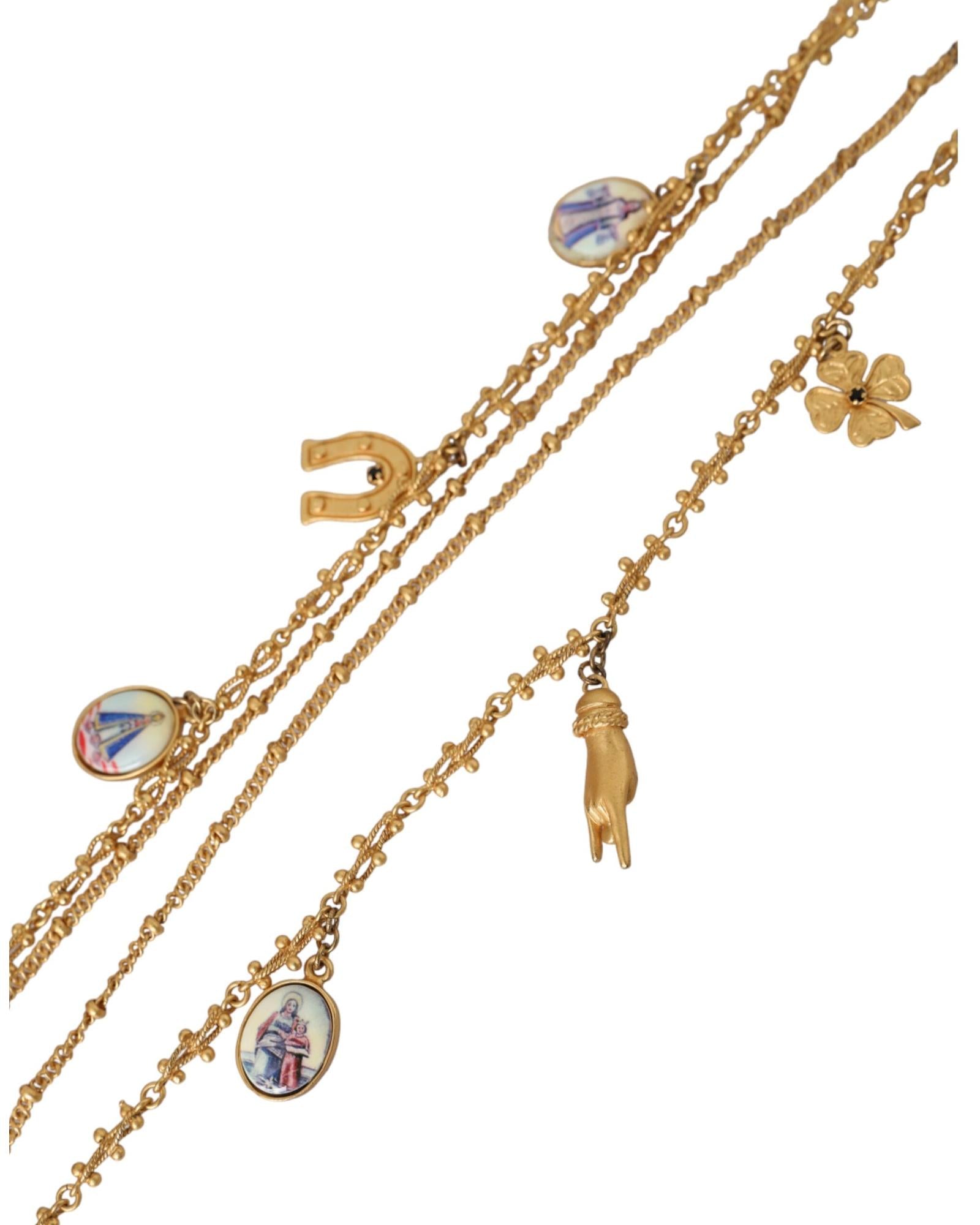 Dolce & Gabbana  Multi-Charm Necklace in Gold