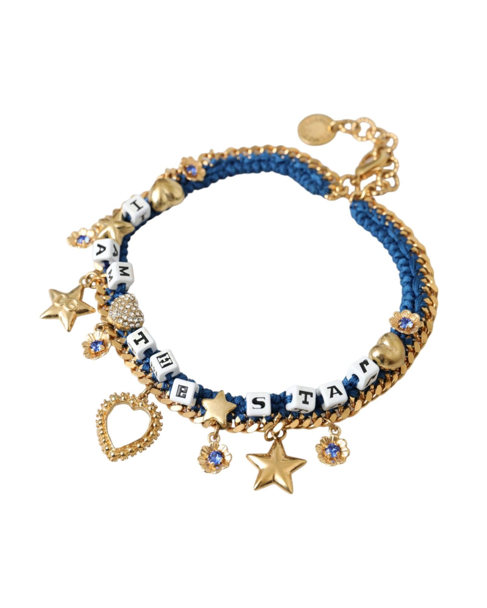 Dolce & Gabbana  I Am The Star Blue Braided Bracelet