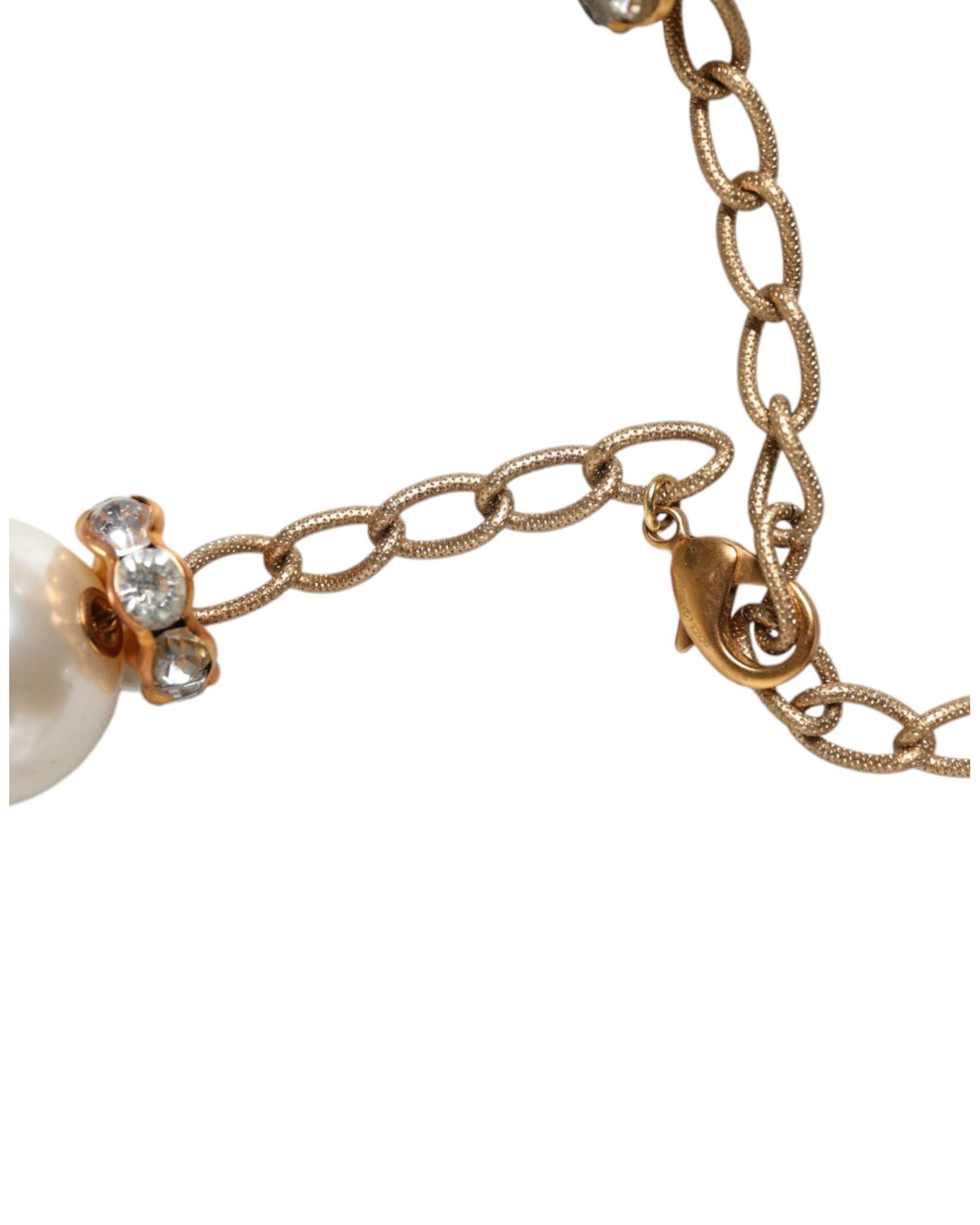 Dolce & Gabbana  Gold-Tone Faux Pearl Statement Necklace