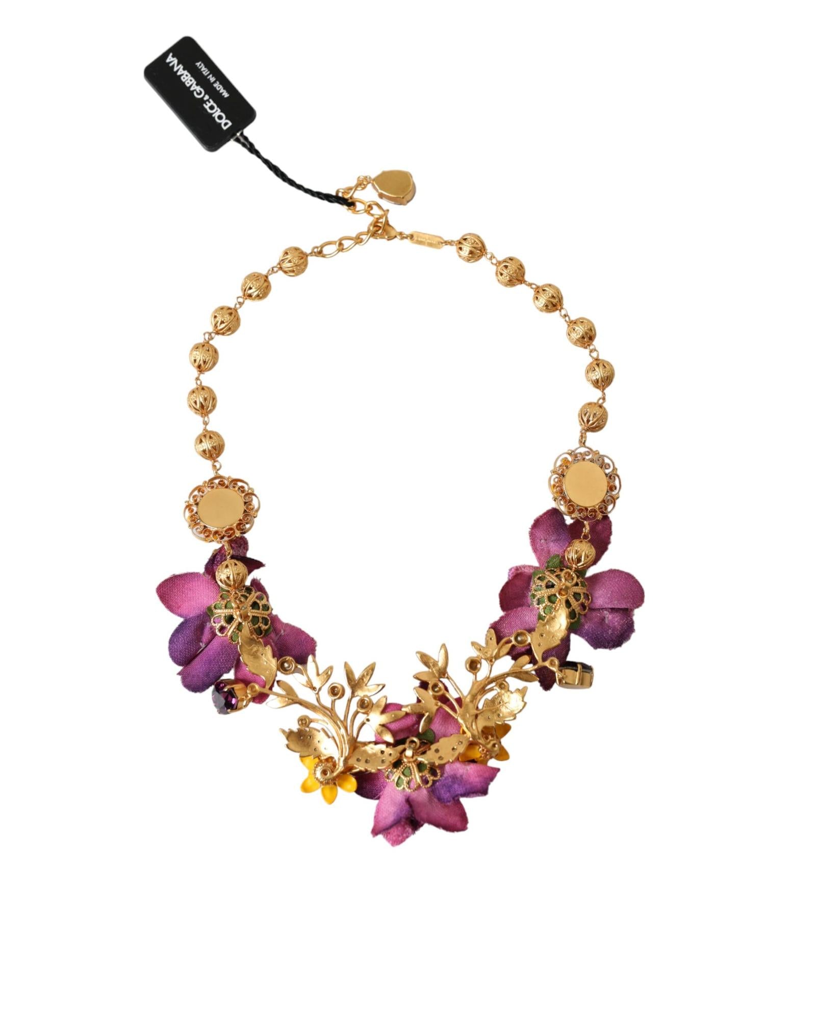 Dolce & Gabbana  Floral Velvet Necklace