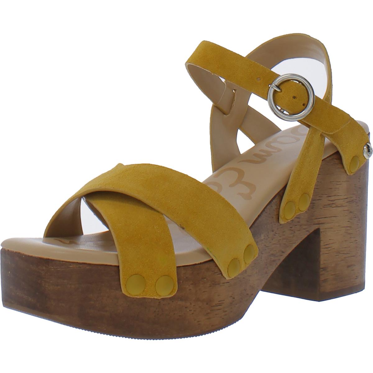 Josefine Womens Buckle Wood Heels