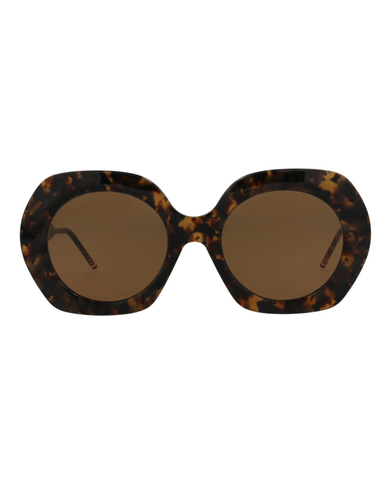 Thom Browne Unisex Round/Oval Tortoise Tortoise Brown Fashion Designer Eyewear