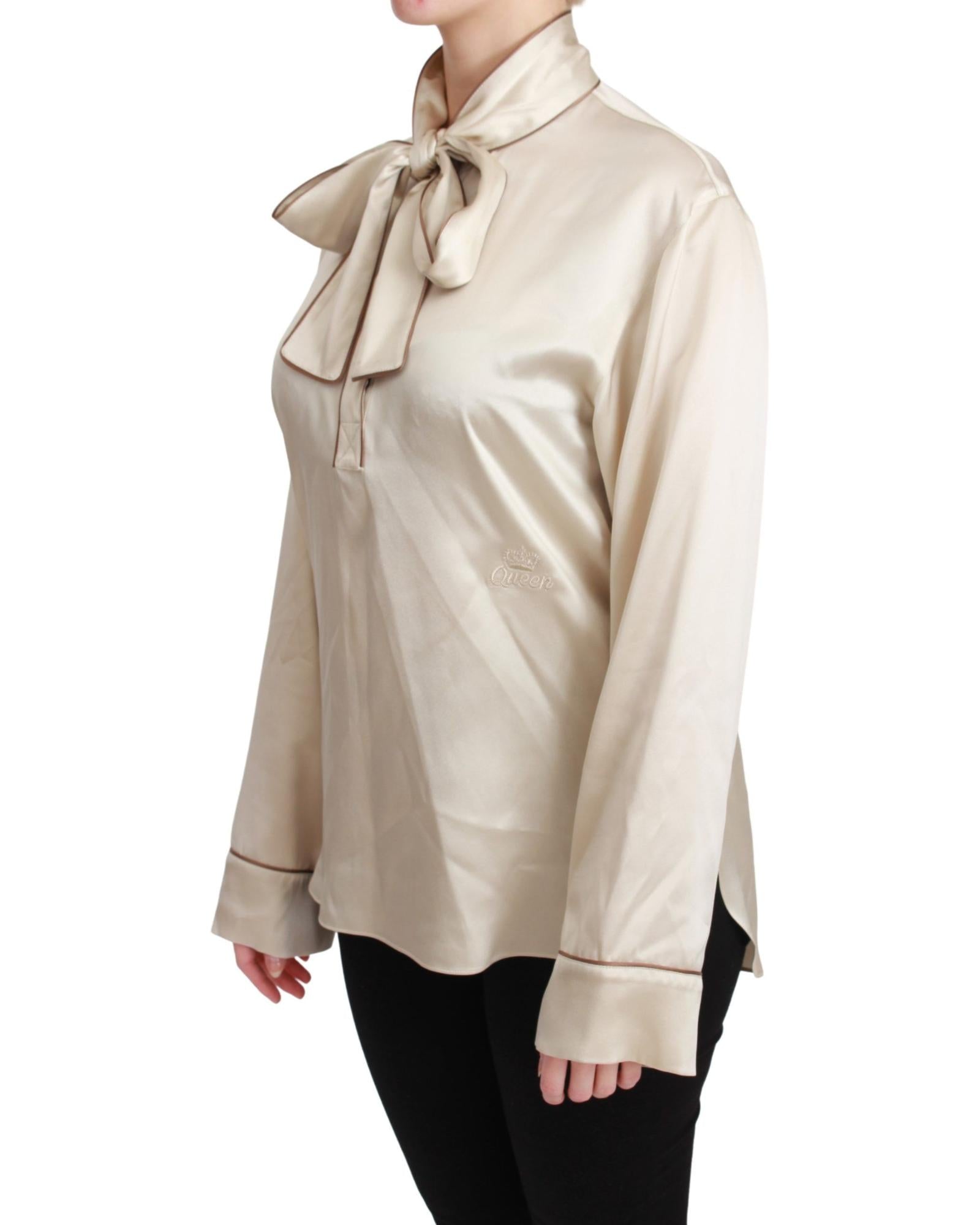 Dolce & Gabbana Queen Silk Satin  Sleeve Top3