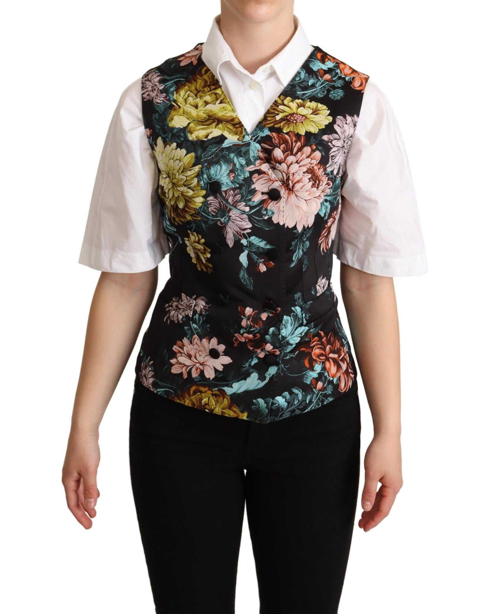 Dolce & Gabbana  Floral Print Sleeveless Waistcoat