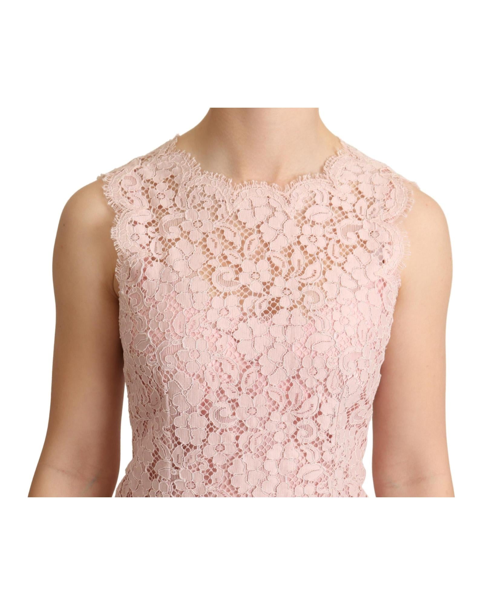 Dolce & Gabbana  Women's Sleeveless Lace Top  Pink    Lace Top by      Lace Top - Pink    Women's  Sleeveless Lace Top     Sleeveless Lace Top in Pink