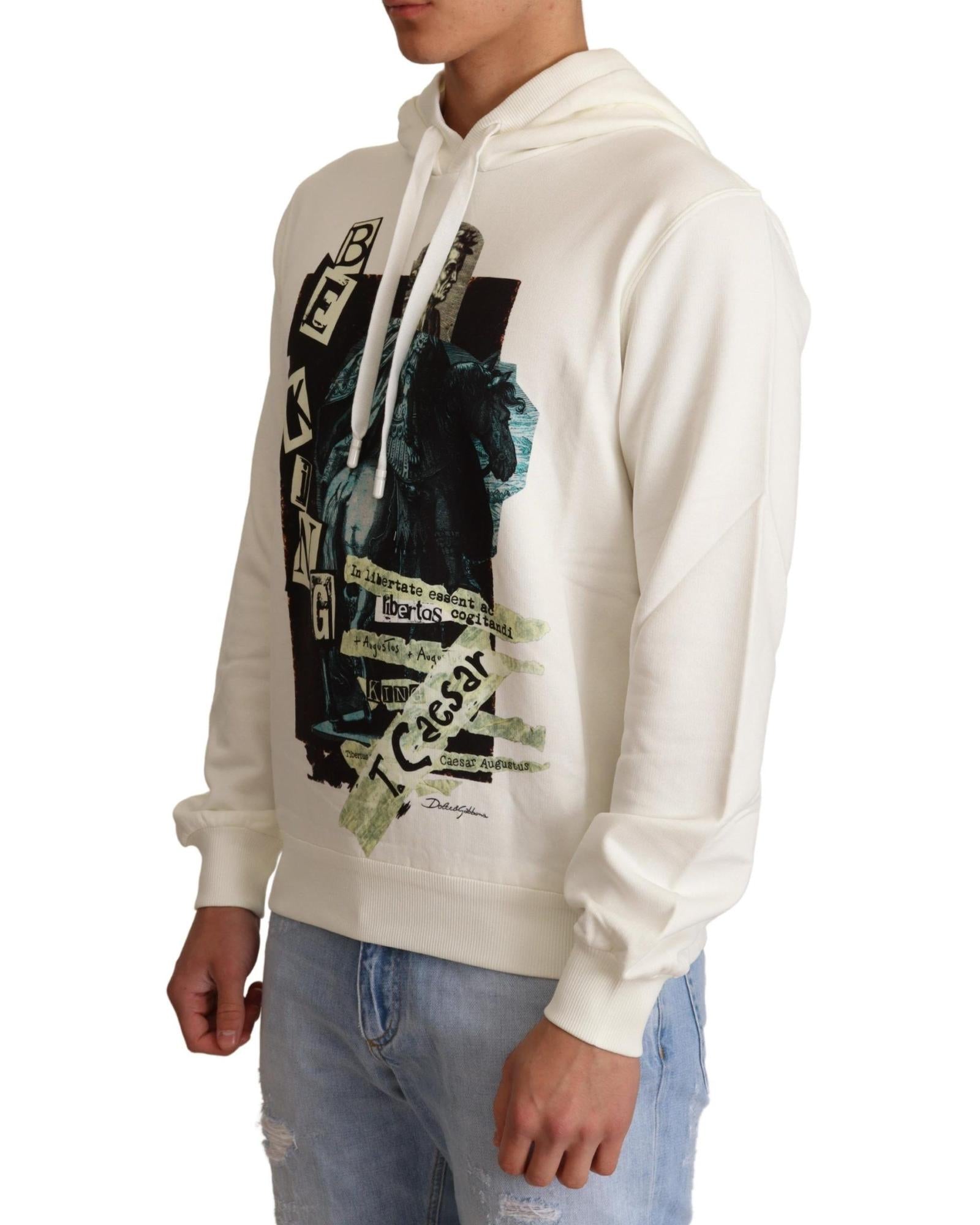 Dolce & Gabbana  T Caesar Hooded Sweatshirt - White