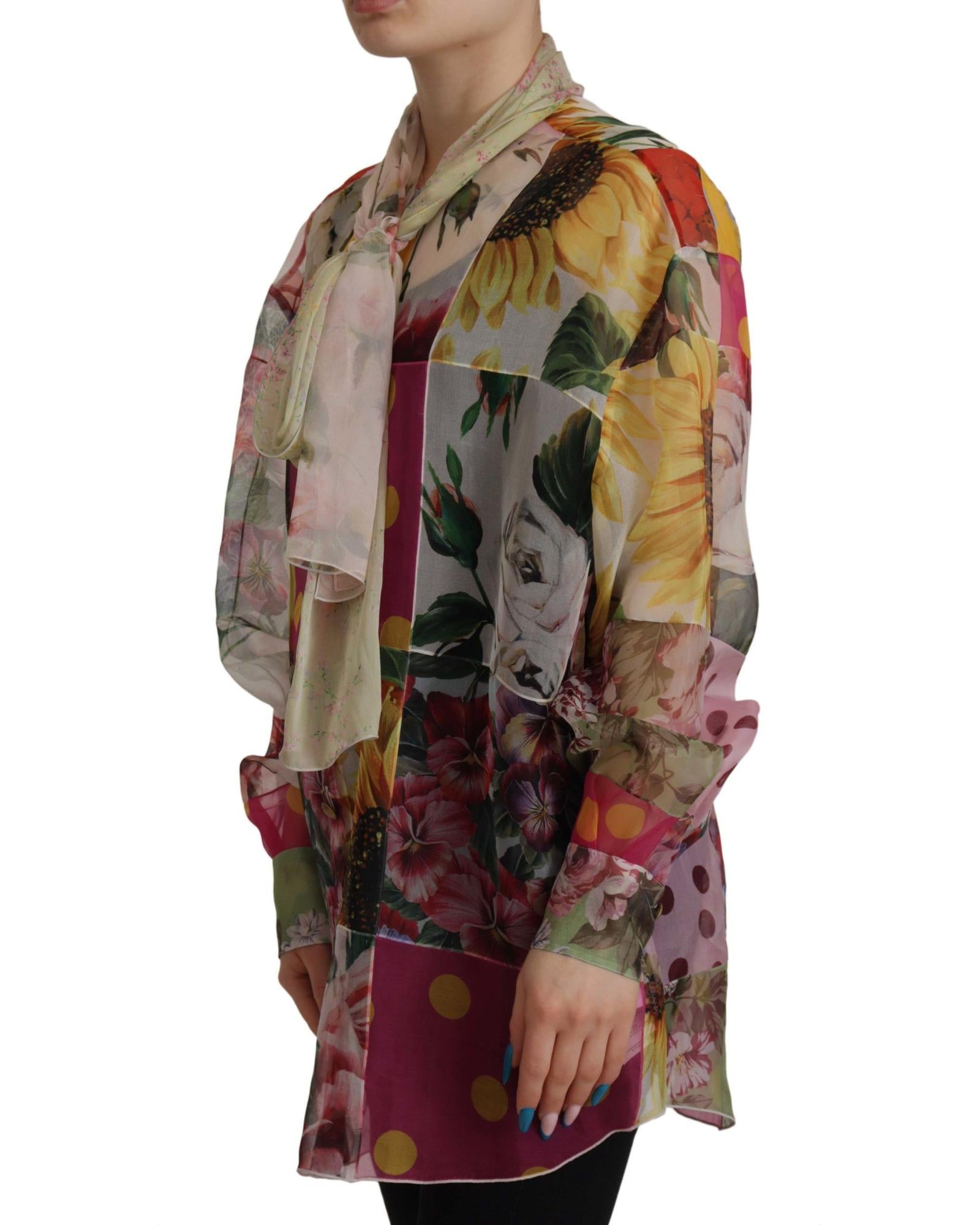 Dolce & Gabbana  Floral Print Silk Shirt for Women