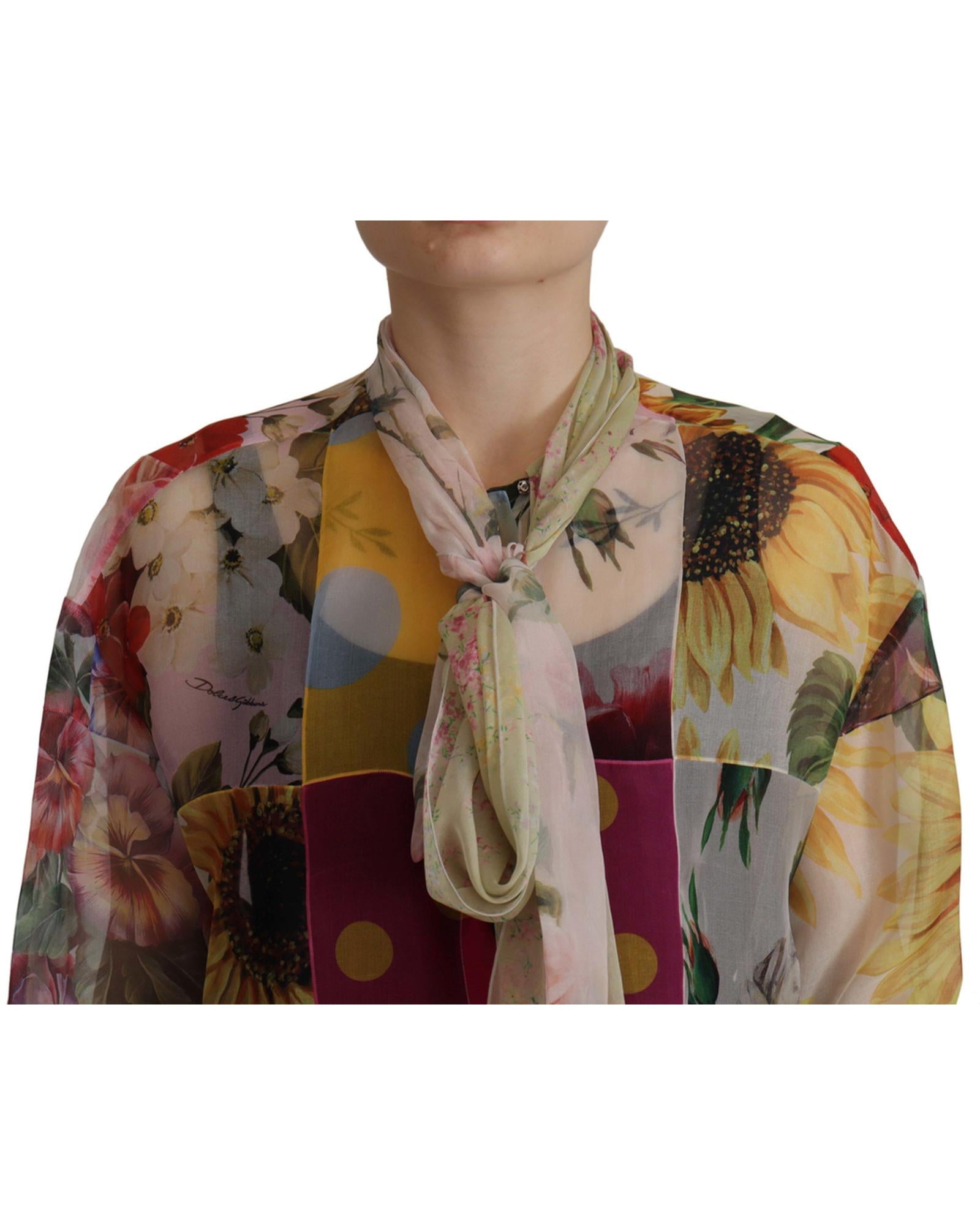 Dolce & Gabbana  Floral Print Silk Shirt for Women